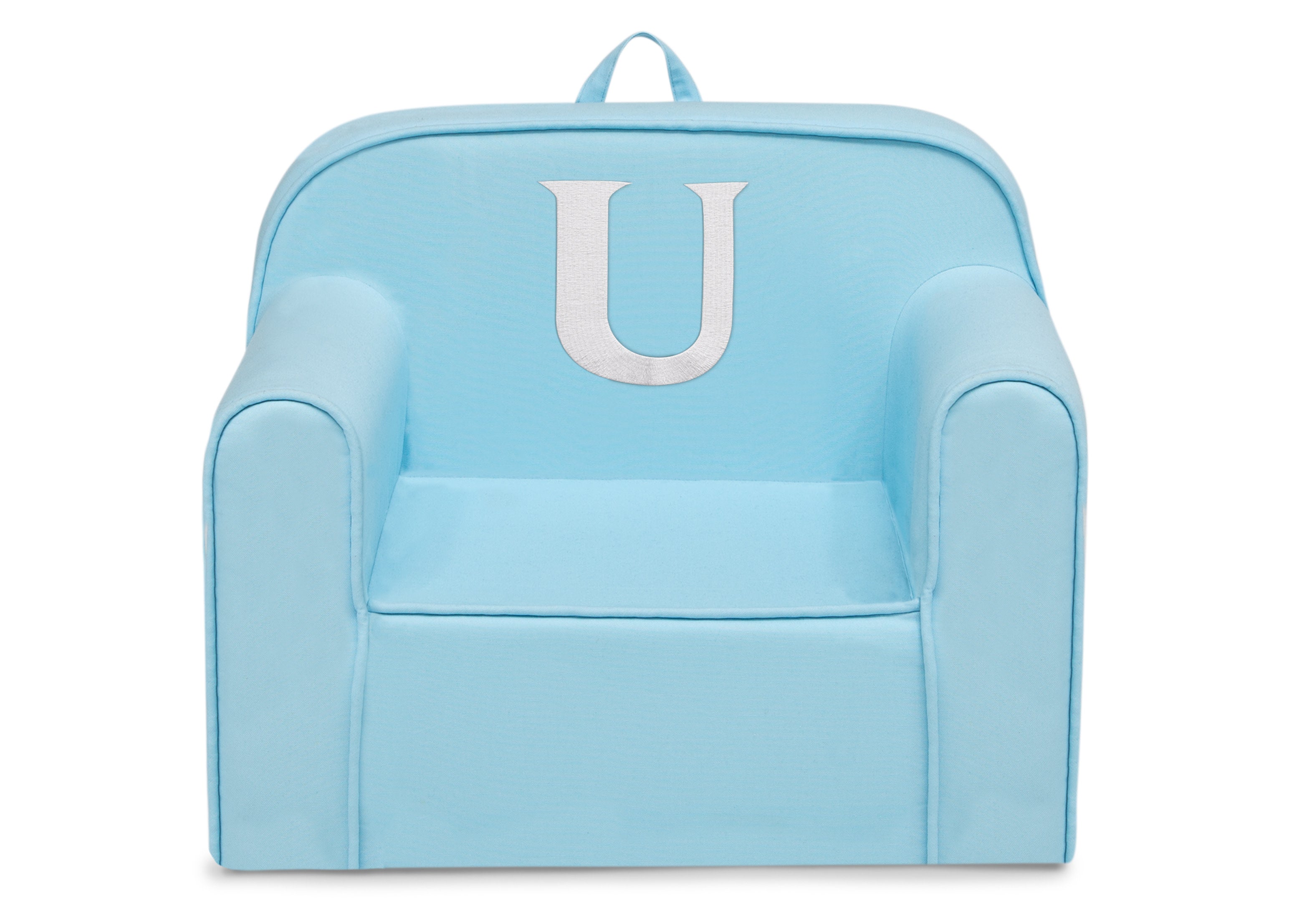 Personalized Monogram Light Blue Cozee Chair - Custom Plush Recliner for Living Room, Nursery & Office - Cozy Reading & Relaxation Seat