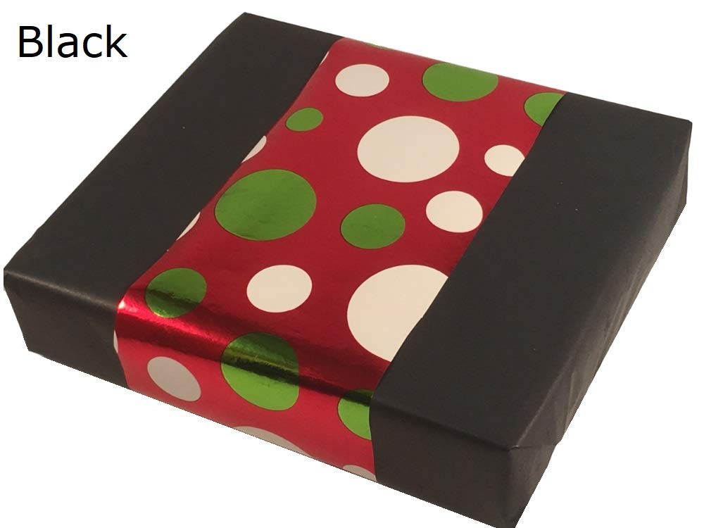 Premium Black Gift Wrapping Tissue Paper - 300 Sheets Bulk Pack (15
