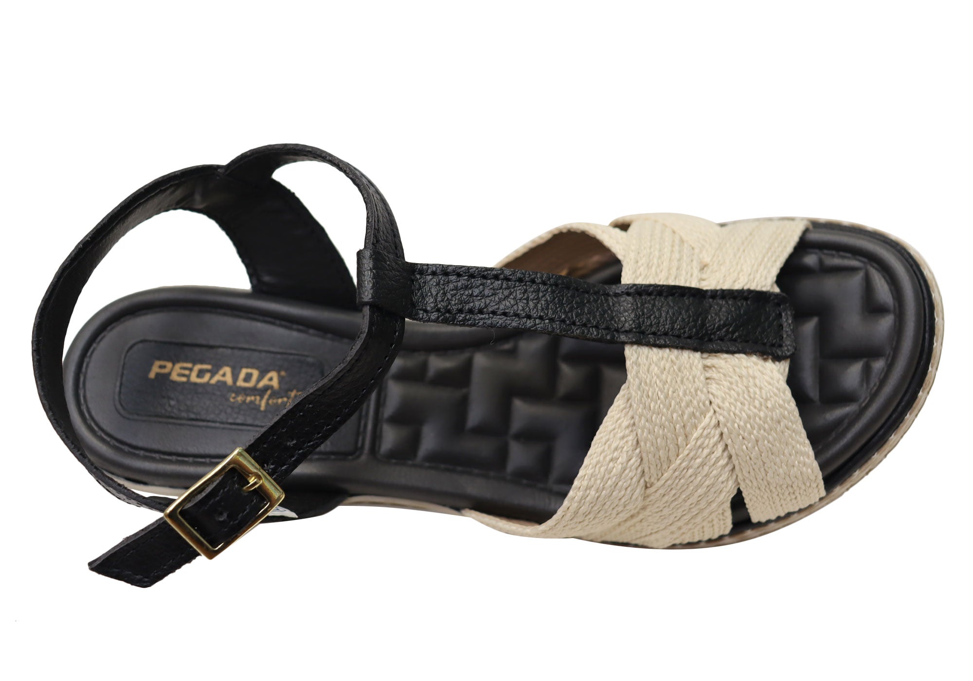Pegada Carlisle Women's Brazilian Comfortable Leather Wedge Sandals - Stylish & Supportive Summer Shoes for Beach, Vacation & Casual Outings
