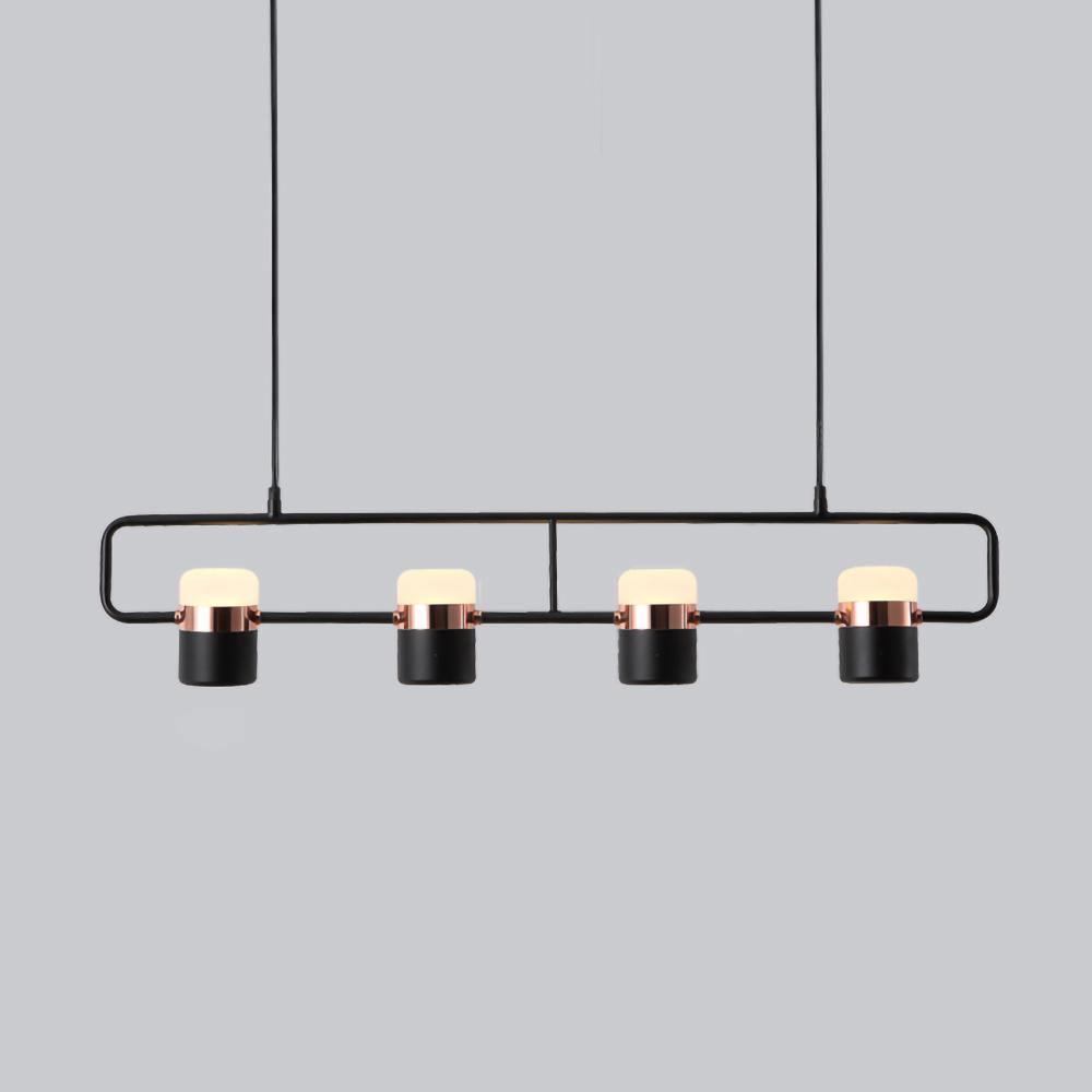 Adjustable Glass Pendant Light Fixture - Modern Dimmable Hanging Chandelier for Kitchen Island, Dining Room & Bedroom Lighting