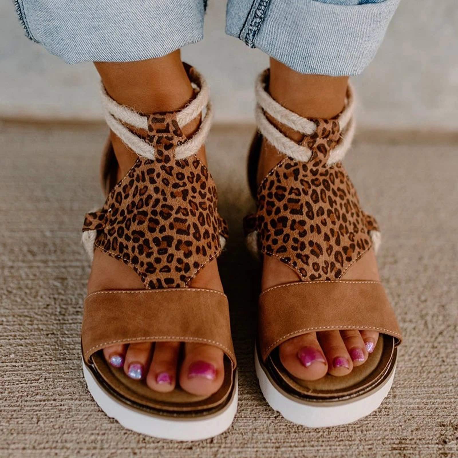 Stylish Women's Wedge Sandals with Zipper - Plus Size Open Toe Summer Shoes for Casual Wear | Perfect for Beach, Vacation & Everyday Outfits