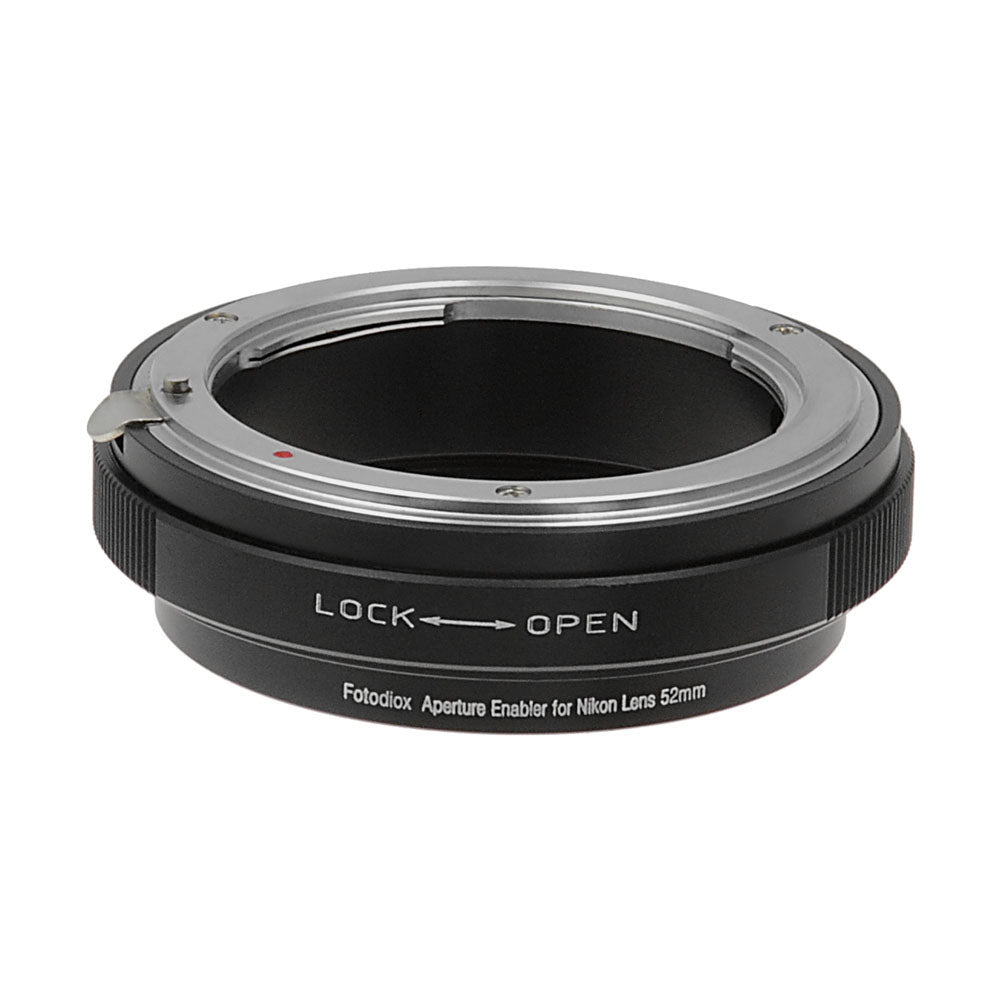 Fotodiox 52mm Reverse Mount Macro Filter with Aperture Control for Nikon G/DX Mount Cameras - Close-Up Photography for Jewelry, Coins & Small Objects