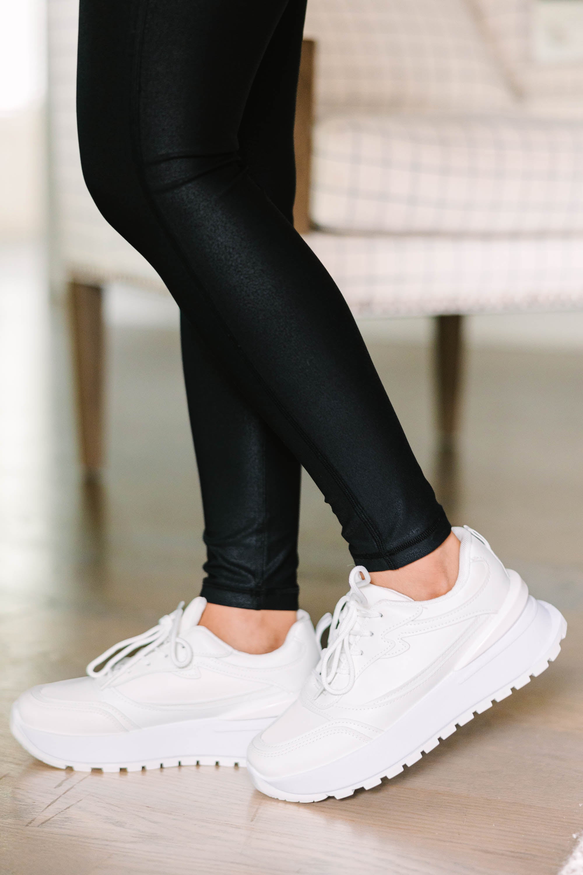Be Bold White Platform Sneakers for Women - Trendy Chunky Sneakers for Casual Wear & Street Style Outfits