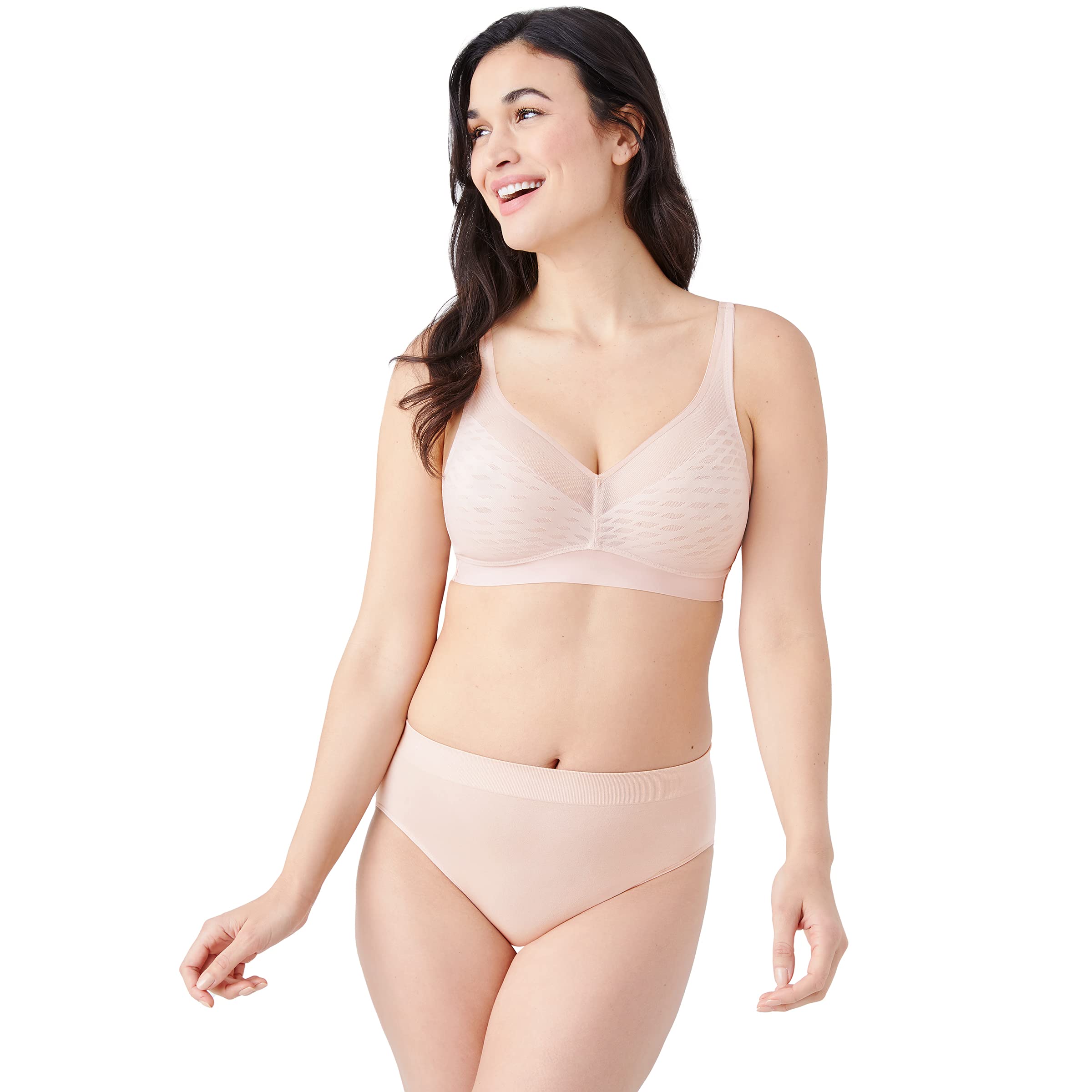 Wacoal Women's Comfortable Wire-Free Bra - Soft Support for Everyday Wear, Perfect for Work, Yoga & Relaxation