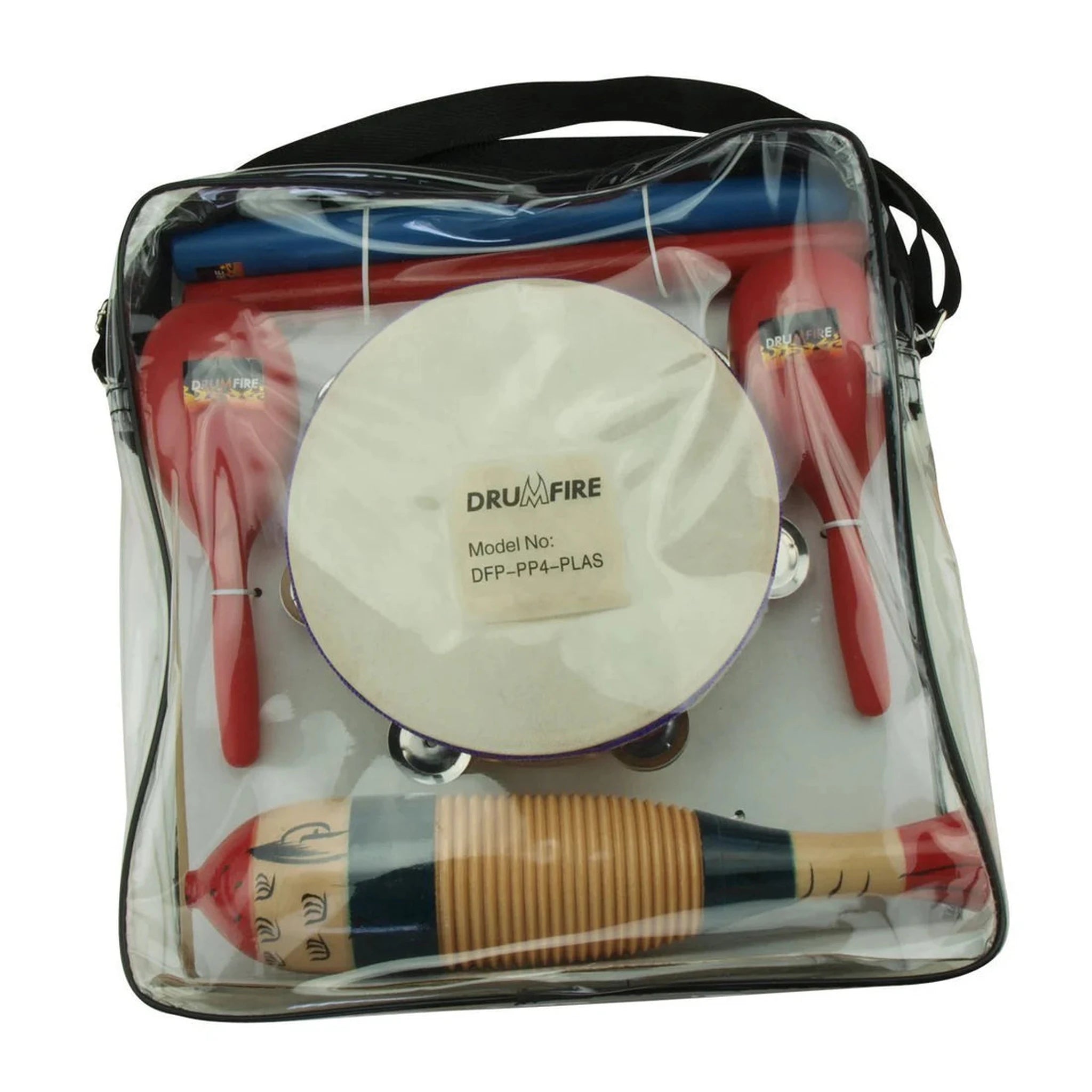 Drumfire 4-Piece Hand Percussion Set with Carry Bag - Perfect for Beginners, Music Class, and Live Performances