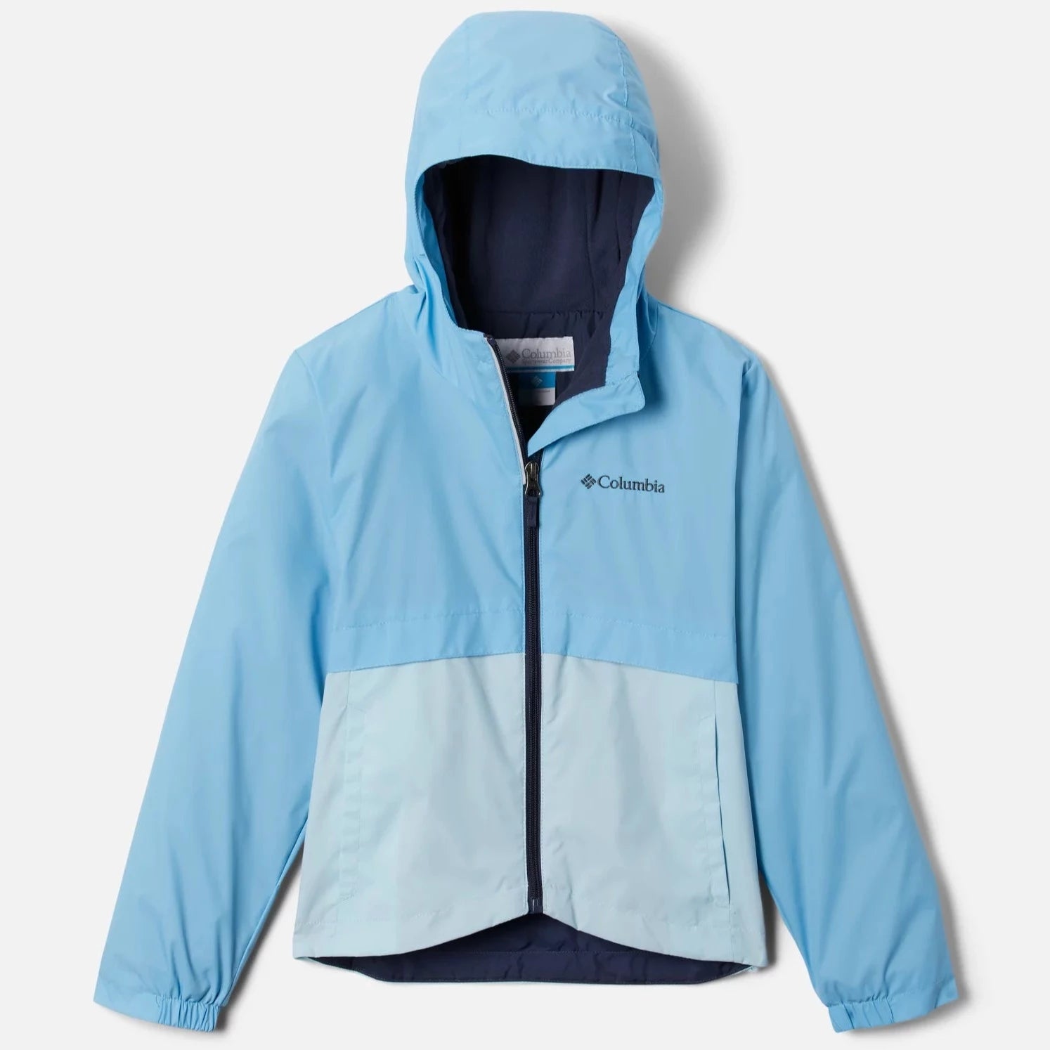 Columbia Vista Blue/Spring Blue Rain Zilla Jacket - Waterproof & Lightweight Hiking Raincoat for Men & Women - Perfect for Outdoor Adventures, Camping & Travel