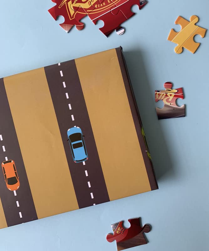 Dovetail Vroom Vroom Kids Gift Wrapping Paper - 4 Sheets Pack | Perfect for Birthday, Christmas & Party Presents for Boys & Girls