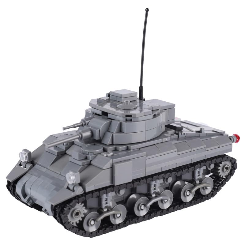 WW2 Sherman M4 Military Tank Building Kit - 716 Piece Technic Construction Toy Set, Compatible with Lego Technic - Perfect for History Enthusiasts & Model Collectors