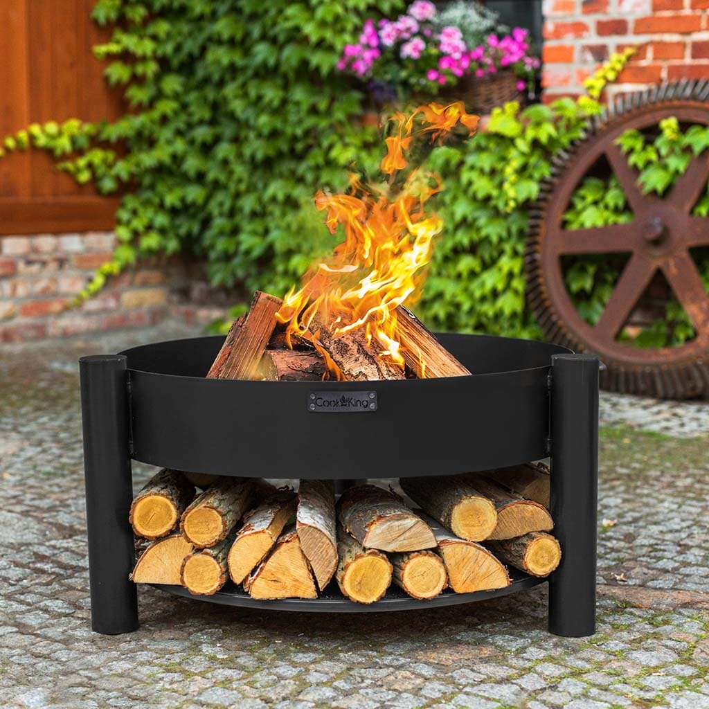 Good Directions Cook King Montana 23.5 Inch Fire Pit - Outdoor Patio & Backyard Fireplace for Camping, Garden & BBQ Gatherings