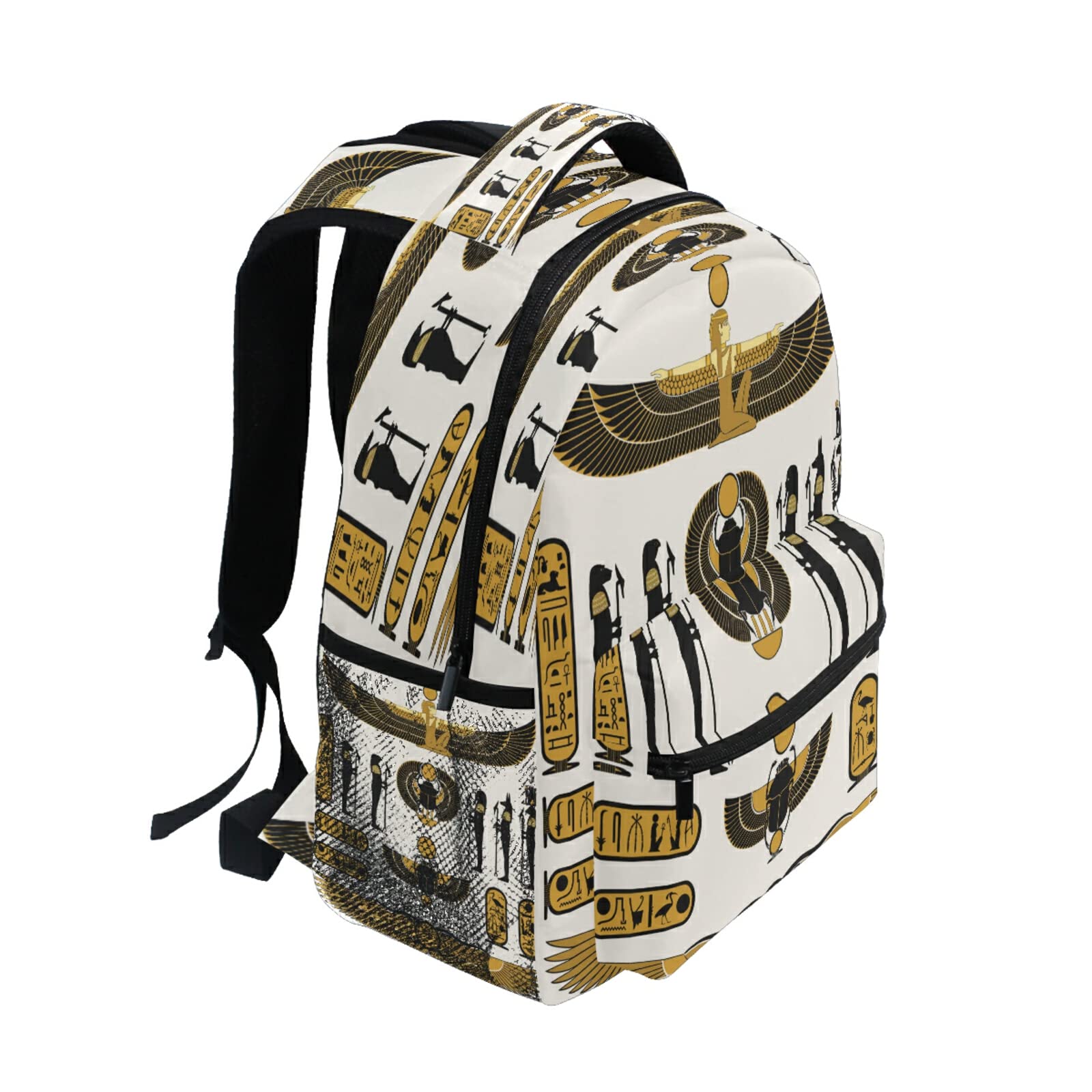 Ancient Egyptian Print Backpack for Teens & Adults - 15 Inch Laptop School Bag for Boys, Girls, Men & Women | Durable Bookbag for College, Travel, Hiking & Camping | Stylish Daypack for Students & Professionals