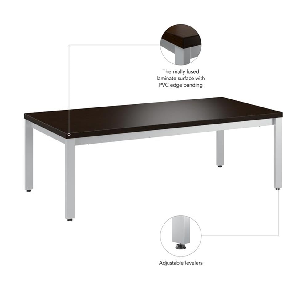 Bush Business Furniture Arrive Waiting Room Coffee Table - Mocha Cherry Finish, Durable Reception & Lobby Center Table for Office, Hotel, or Clinic Waiting Areas