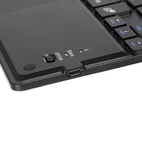 B.O.W HB092C Universal Bluetooth Wireless Touch Keyboard for Tablet, Cell Phone, PC - Compatible with iOS, Android, Windows - Perfect for Home Office, Remote Work & Mobile Typing