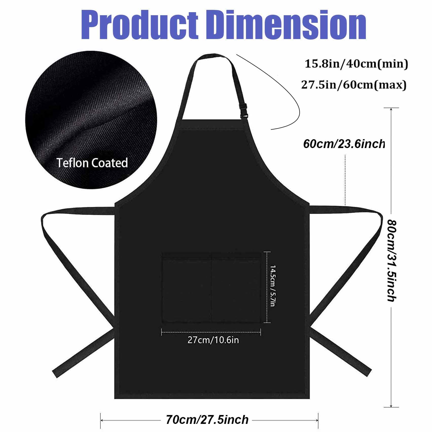 DDSHUN Adjustable Bib Apron with 2 Pockets - Durable Cooking Apron for Men & Women, Long Ties for Home Kitchen, Restaurant, Coffee House, Baking, Gardening, BBQ, and Outdoor Cooking