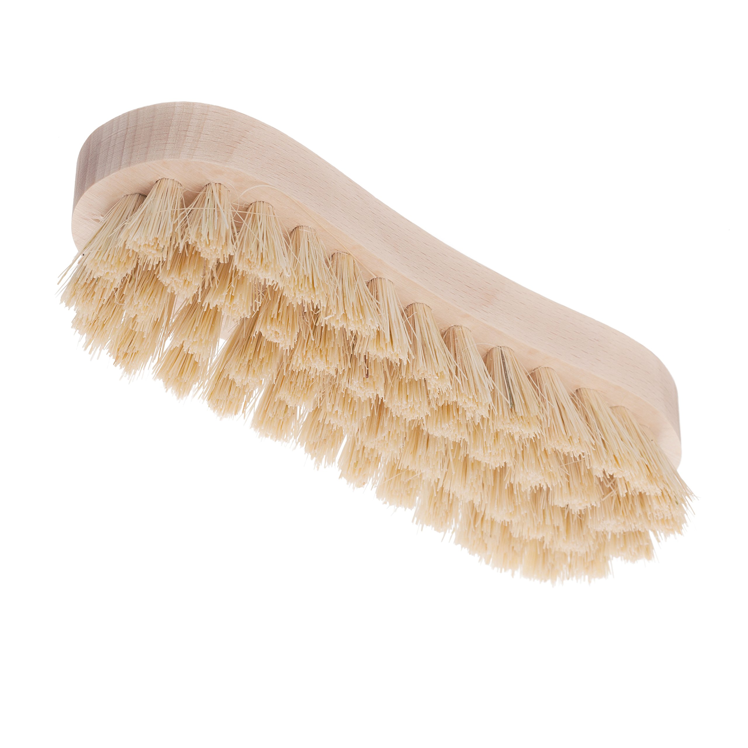 REDECKER Tampico Fiber Scrub Brush - Natural Bristles, Beechwood Handle - Perfect for Kitchen & Bath Cleaning