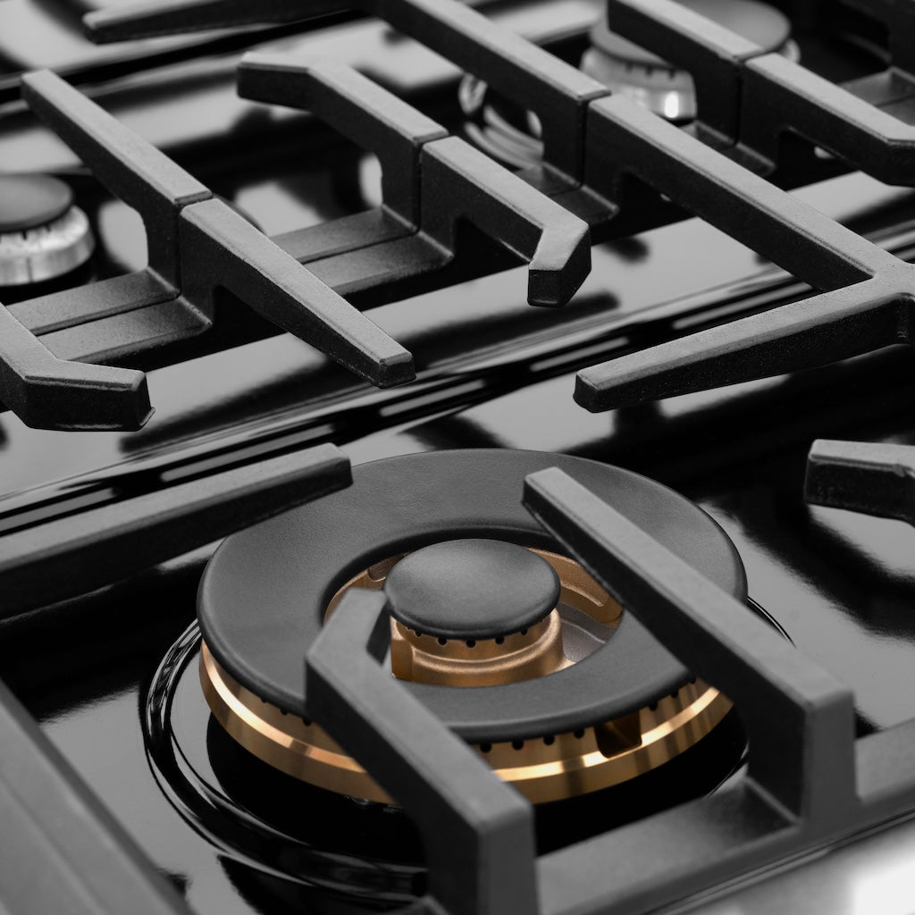 ZLINE 48-Inch 6.7 cu. ft. Double Oven Gas Range with 8-Burner Cooktop - Satin Stainless Steel & White Matte Doors (SGRS-WM-48) | Professional Kitchen Appliance for Home Chefs & Baking Enthusiasts