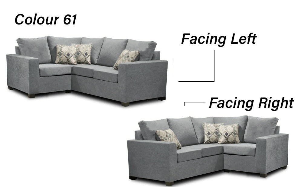 Premium Canadian Made 2x1 Sectional Sofa - LHF/RHF Configurable with 17 Color Options | Modern Living Room Furniture for Small Spaces & Apartments