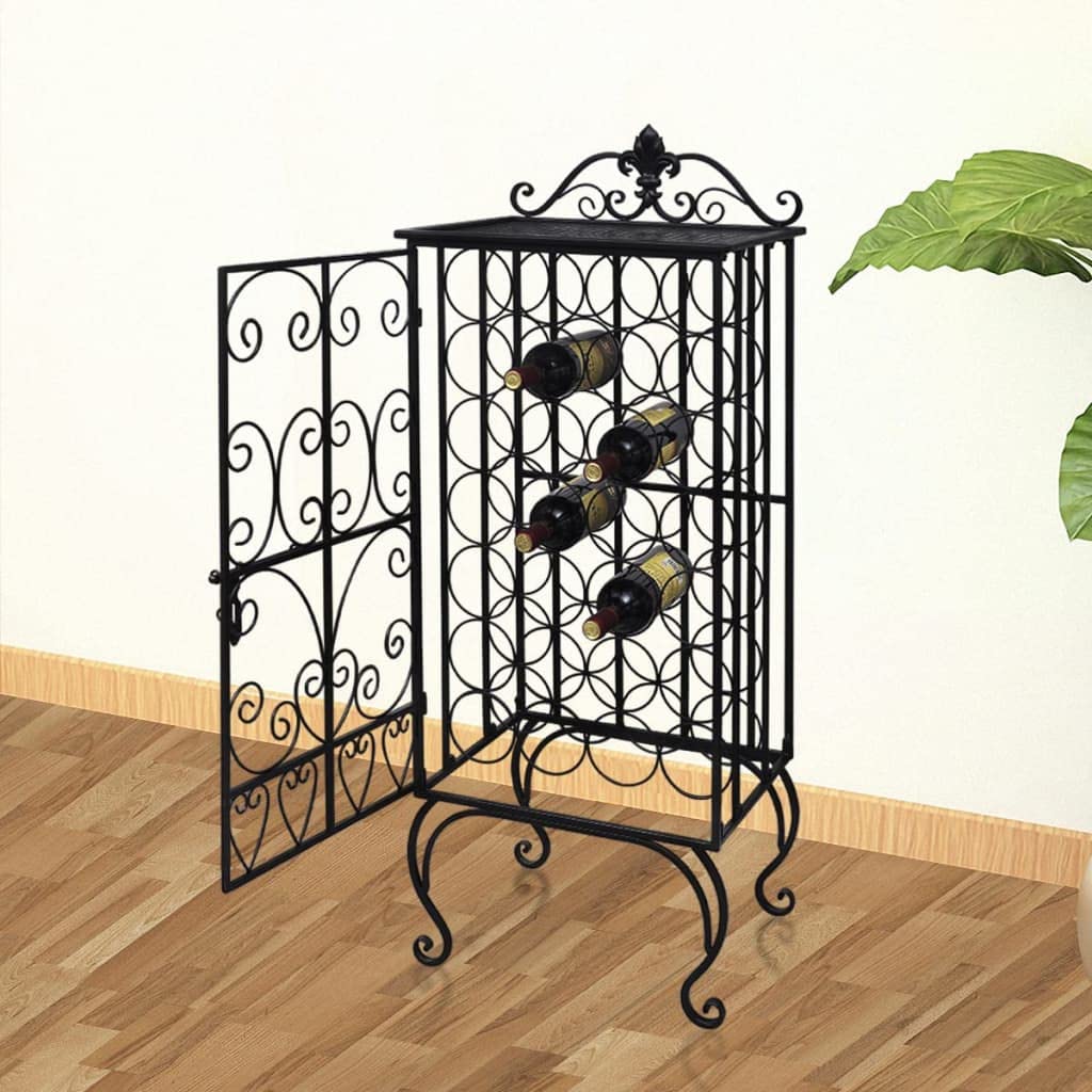CHARMMA 28-Bottle Freestanding Metal Wine Rack - Sturdy Wine Holder & Display Shelf for Kitchen, Bar, Living Room - Perfect for Wine Storage & Home Decor - Dimensions 1'7