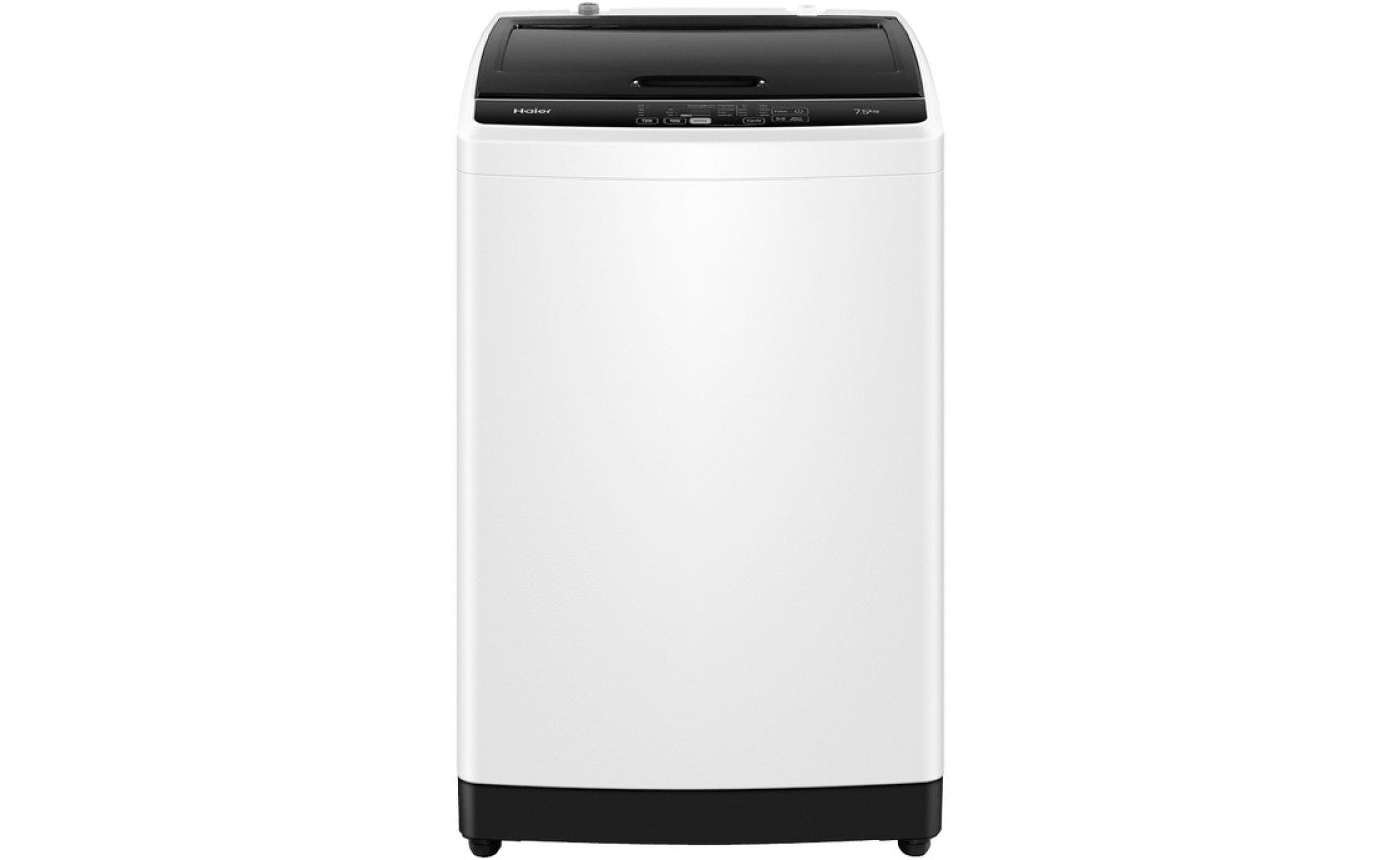 Haier 7.5kg Top Load Washing Machine HWT75AA1 - Energy Efficient Laundry Washer for Small Homes & Apartments | Perfect for Compact Spaces & Daily Laundry Needs