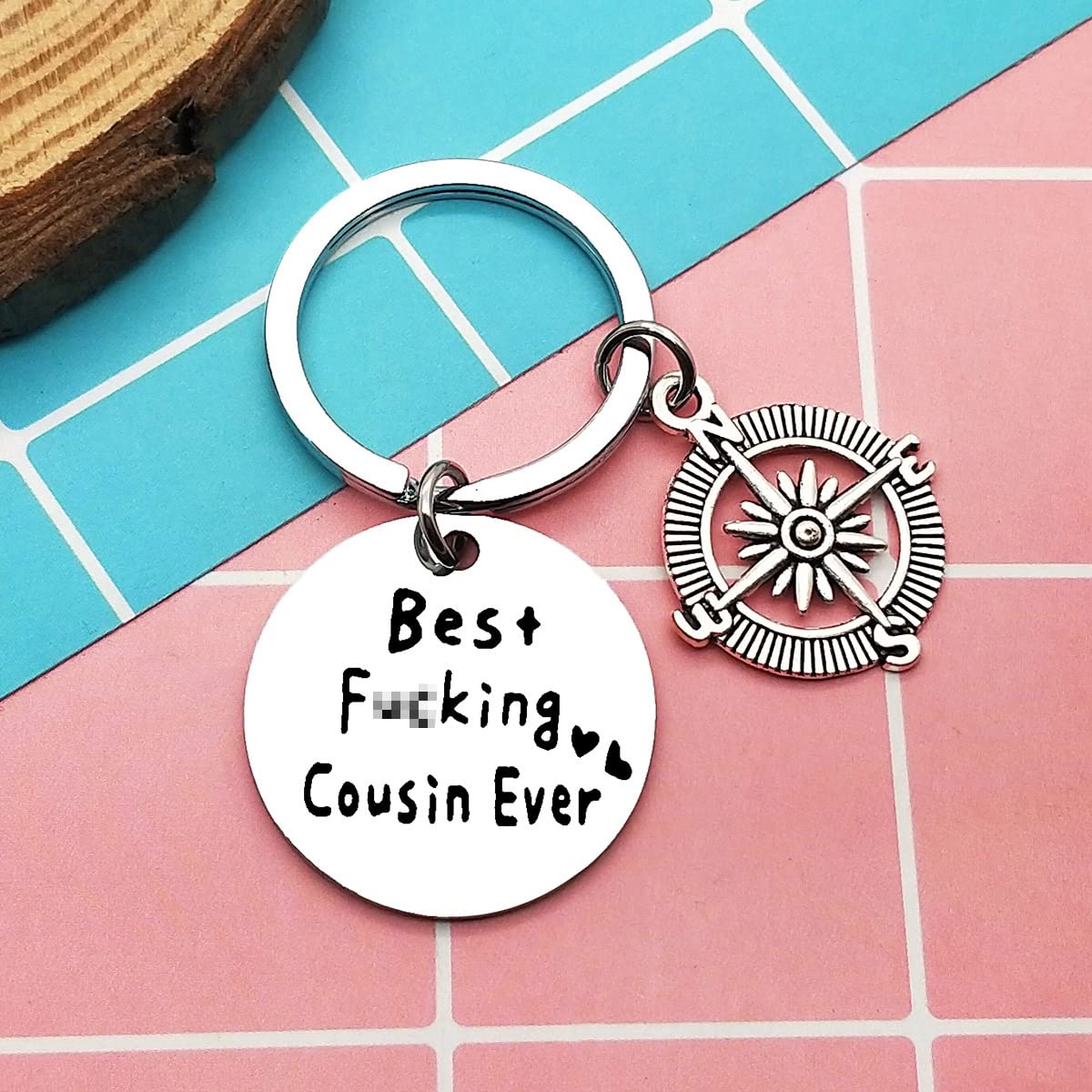 Best Cousin Keychain Jewelry - Personalized Friendship Gift for Valentine's Day, Birthday, Sister & Brother - Engraved BFF Jewelry for Women & Men - Perfect for Everyday Carry, Special Occasions & Relationship Keepsakes