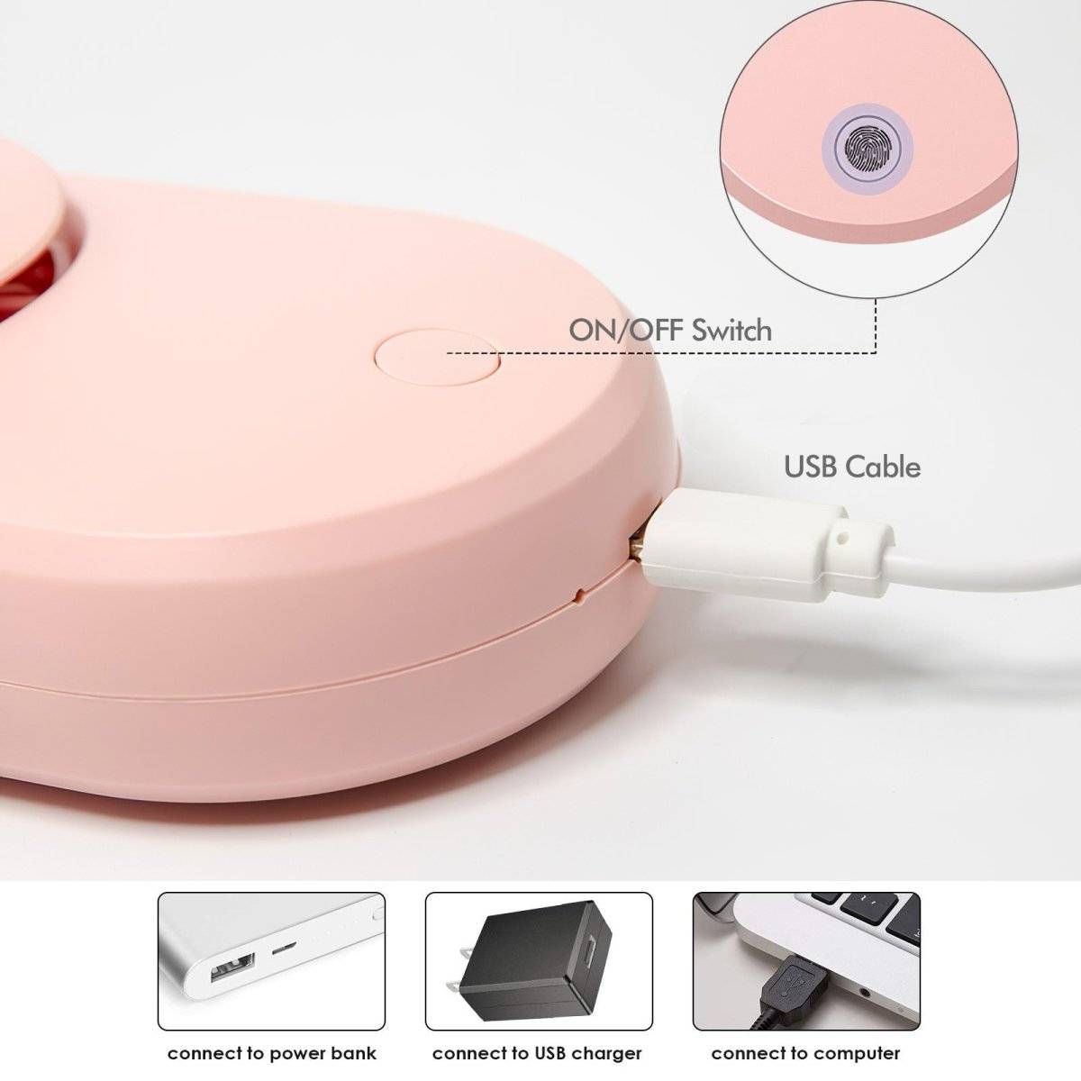 Portable USB Mini Fan - Cooling Blower for Eyelash Extensions & Makeup | Perfect for Salons, Home Use & Travel
