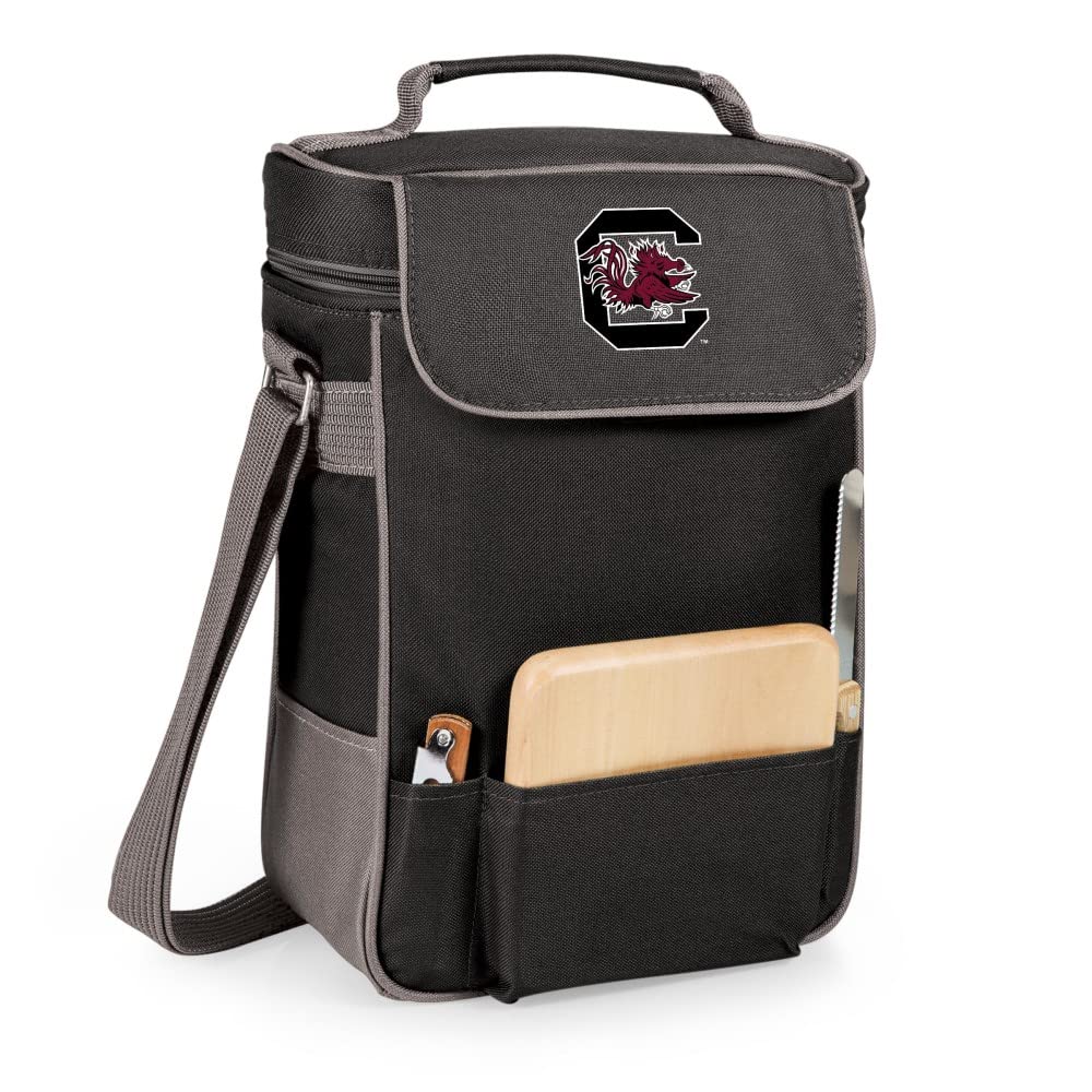 PICNIC TIME NCAA Duet Insulated Wine and Cheese Tote - Portable Cooler Bag for Outdoor Picnics, Beach Trips, and Tailgating Parties