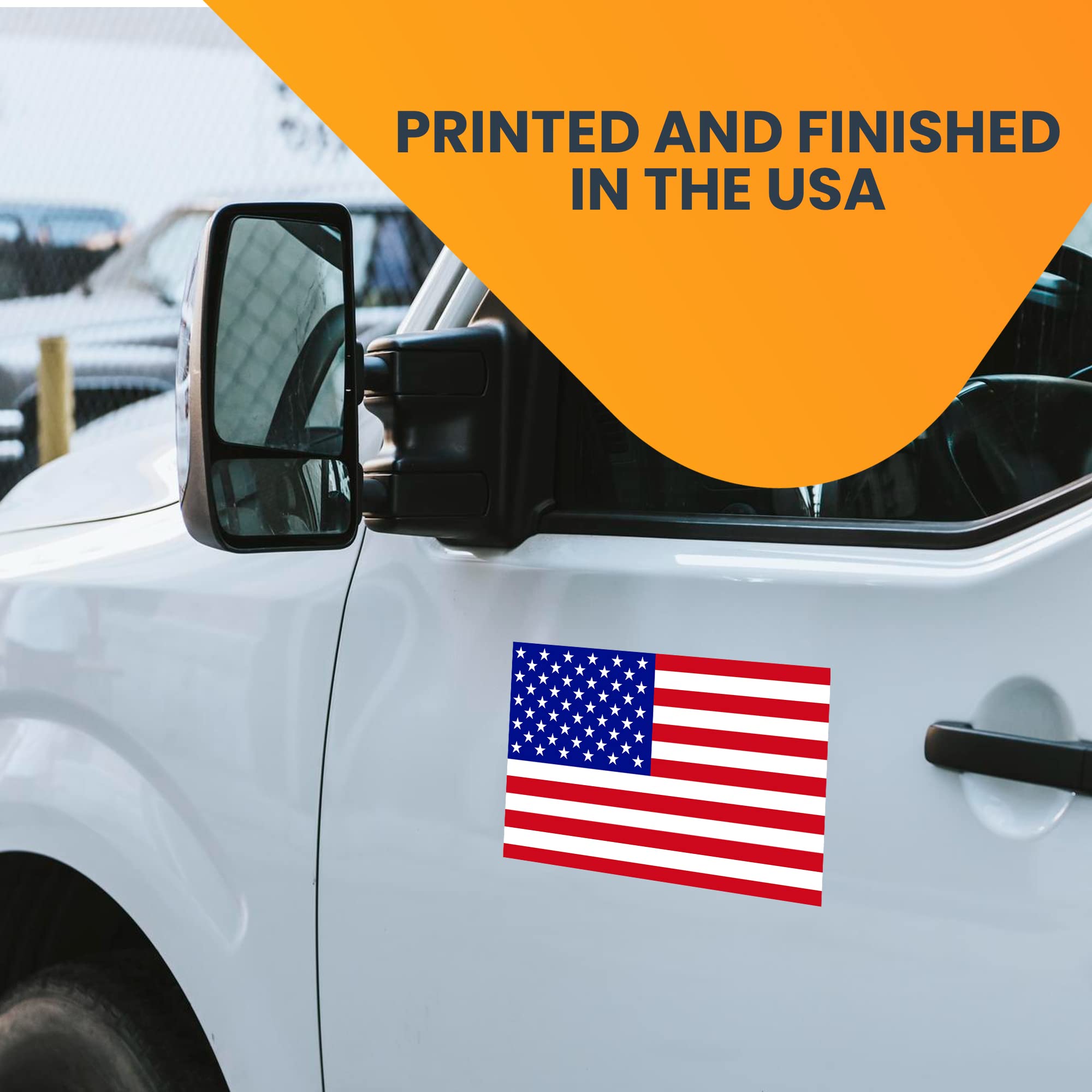 American Flag Car Magnet - 5x8 Inch Heavy Duty Red White Blue Decal for Trucks, SUVs, Lockers & Metal Surfaces | Patriotic Auto Accessories for Road Trips, Tailgating & Home Decor