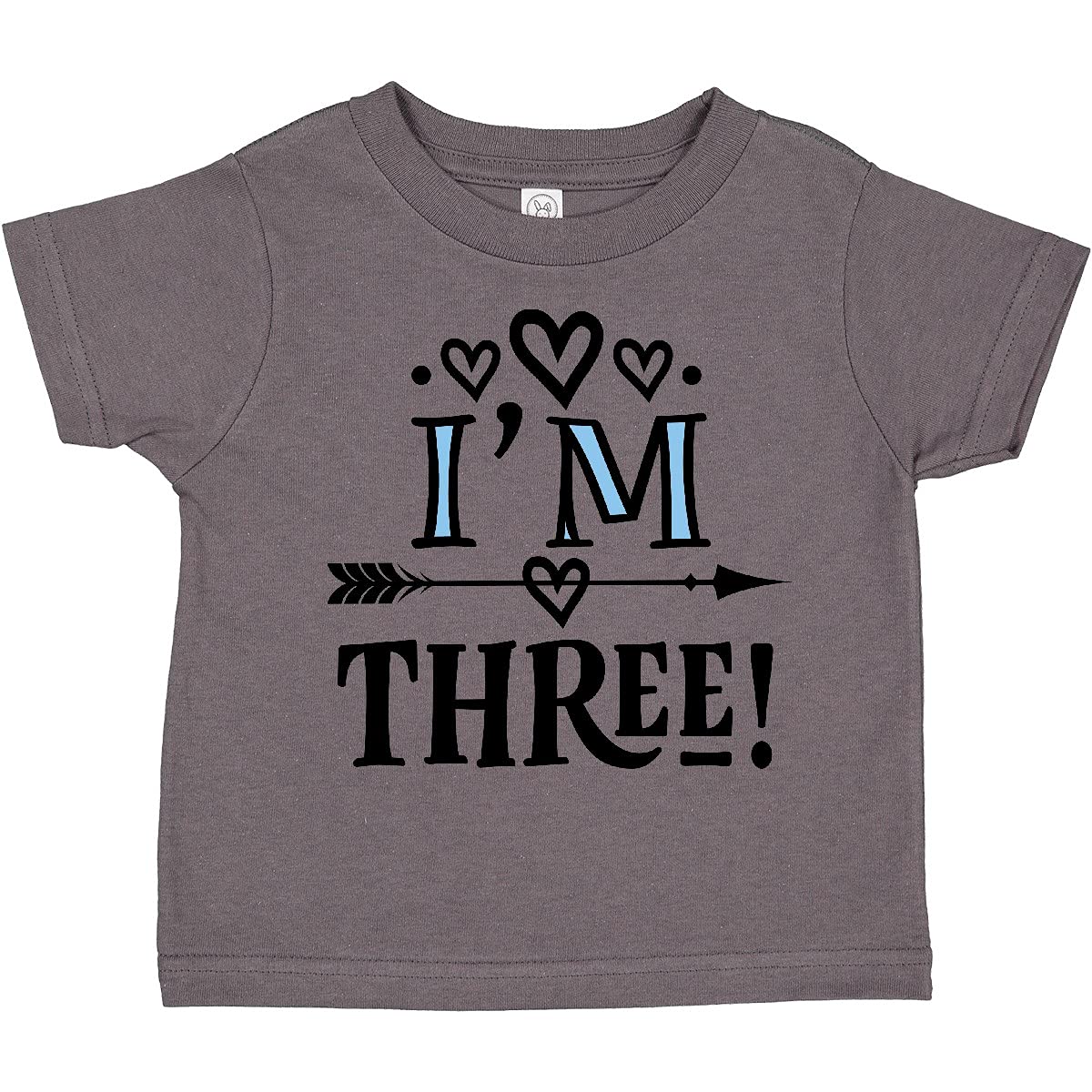 Inktastic 3rd Birthday Arrow Toddler T-Shirt - Cute 3 Year Old Boy Girl Kids Tee for Birthday Party & Family Celebration