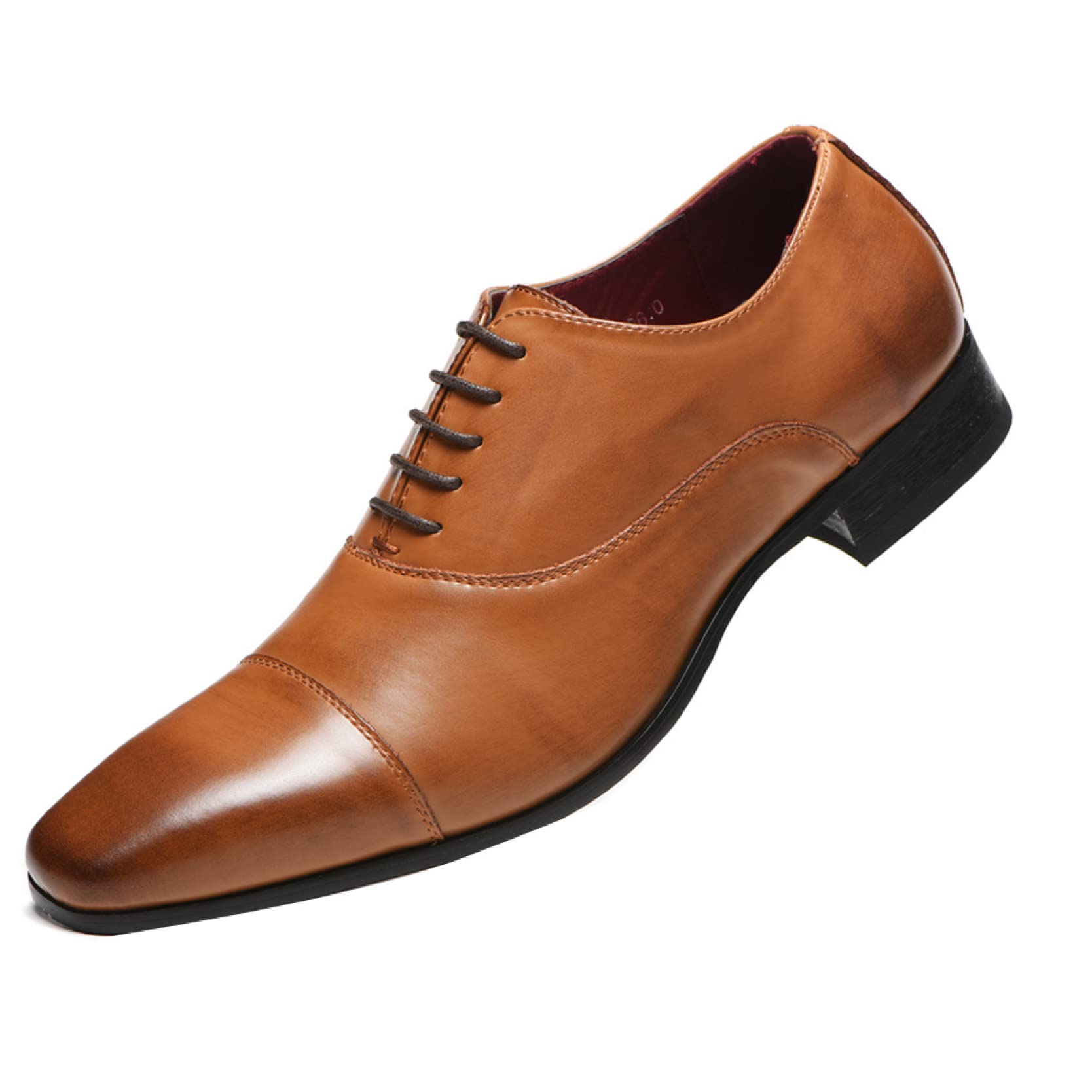 **Men's Retro Square Toe Oxford Dress Shoes – Comfortable Height Increasing Business Formal Shoes for Wedding, Tuxedo & Office Wear**    *(Perfect for Weddings, Prom, Business Meetings & Special Occasions)*