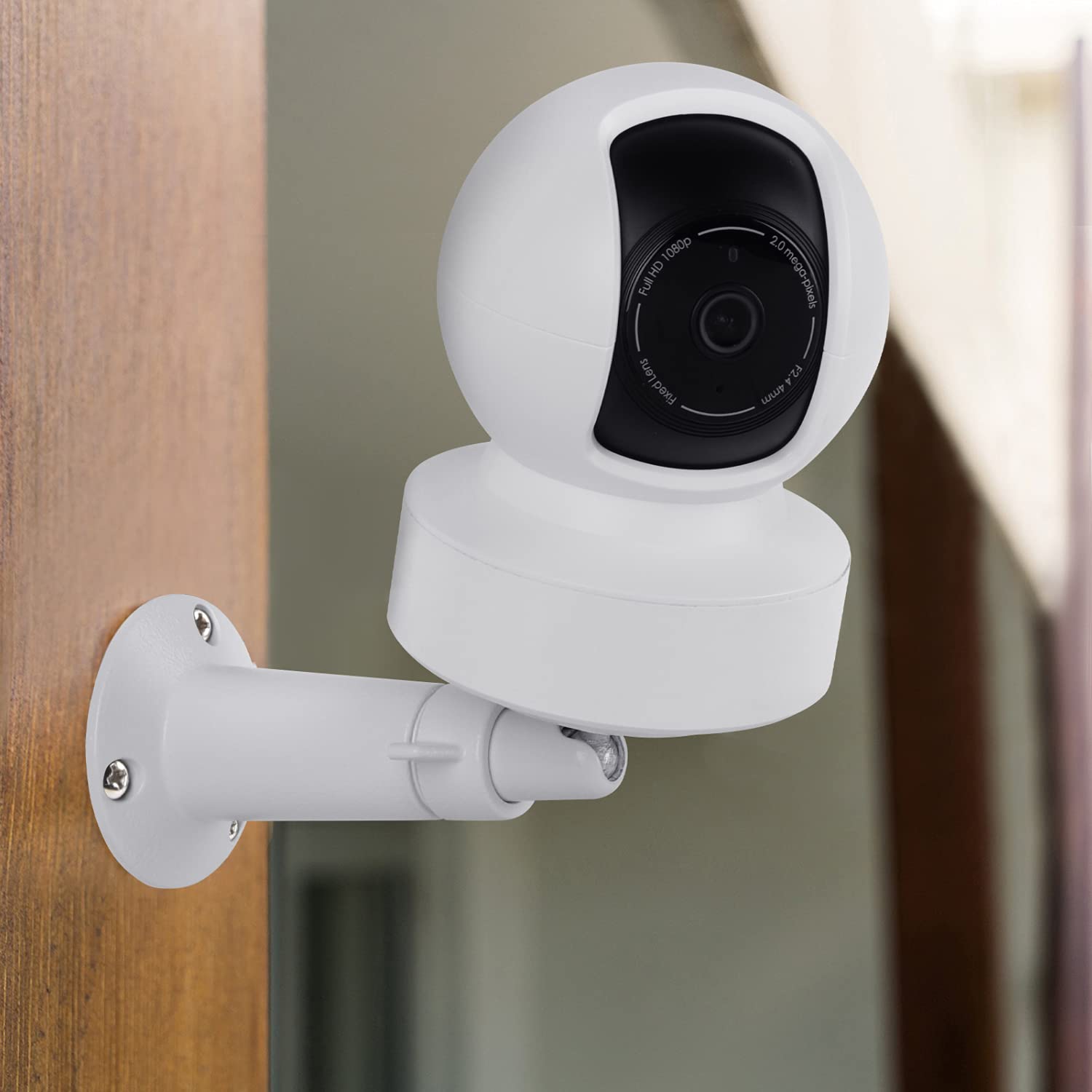 360° Adjustable Wall Mount Bracket for Kasa Indoor Pan/Tilt Smart Security Camera, Kasa 2K QHD Camera & TP-Link Tapo C200 - Rustproof Aluminum Alloy (Camera Not Included) - Perfect for Home Security, Baby Monitoring & Pet Watching
