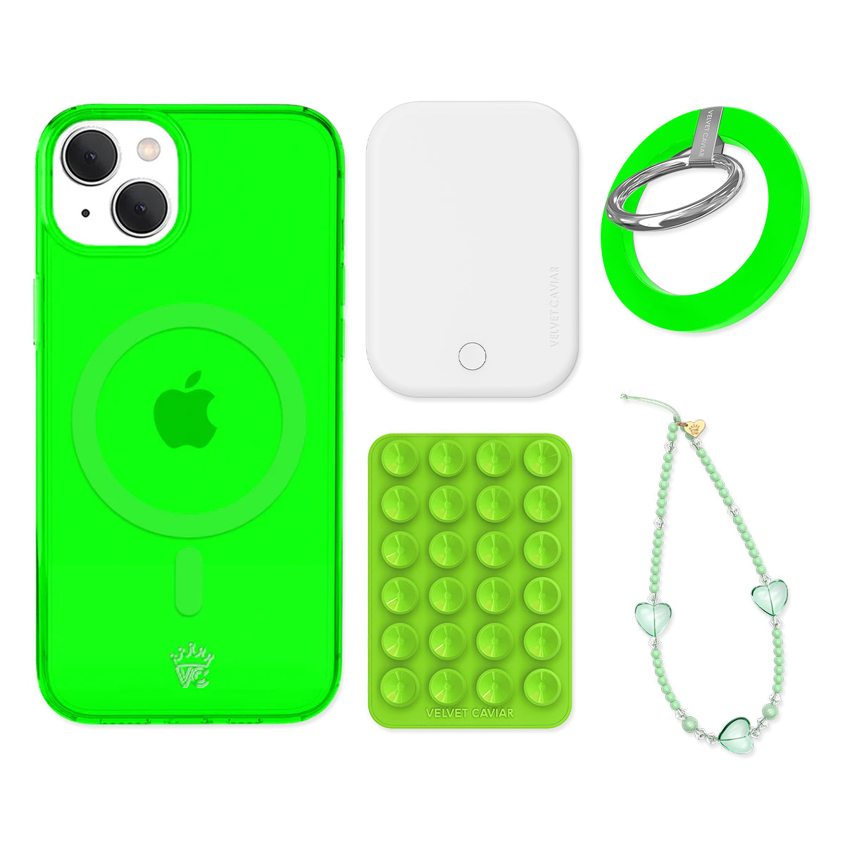 Neon Green iPhone Case with Grip - Shockproof Protective Cover for iPhone 13/14/15 - Perfect for Gym, Running & Outdoor Activities