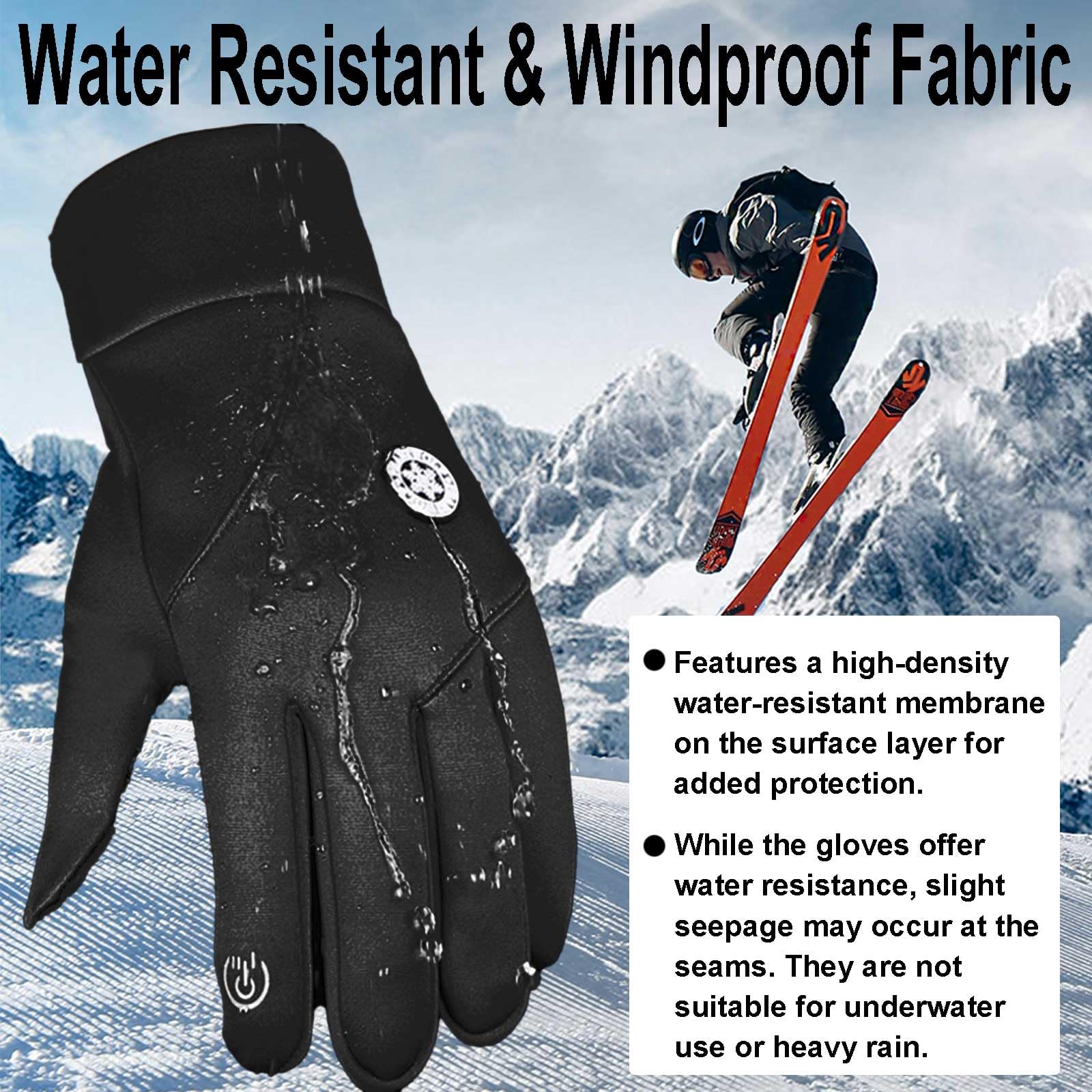 **Women's Waterproof Ski Gloves - Thermal Winter Gloves with Touchscreen for Running, Cycling, Hiking & Driving - Warm Lined Snow Gloves for Outdoor Sports & Cold Weather Activities**