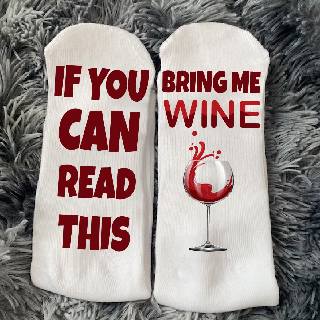 Funky Novelty Socks for Women - Cute Wine Themed Gift for Mom, Grandma & Friends | Valentine's Day, Birthday & Retirement Presents | Perfect for Wine Lovers, Gift Exchanges & Casual Wear