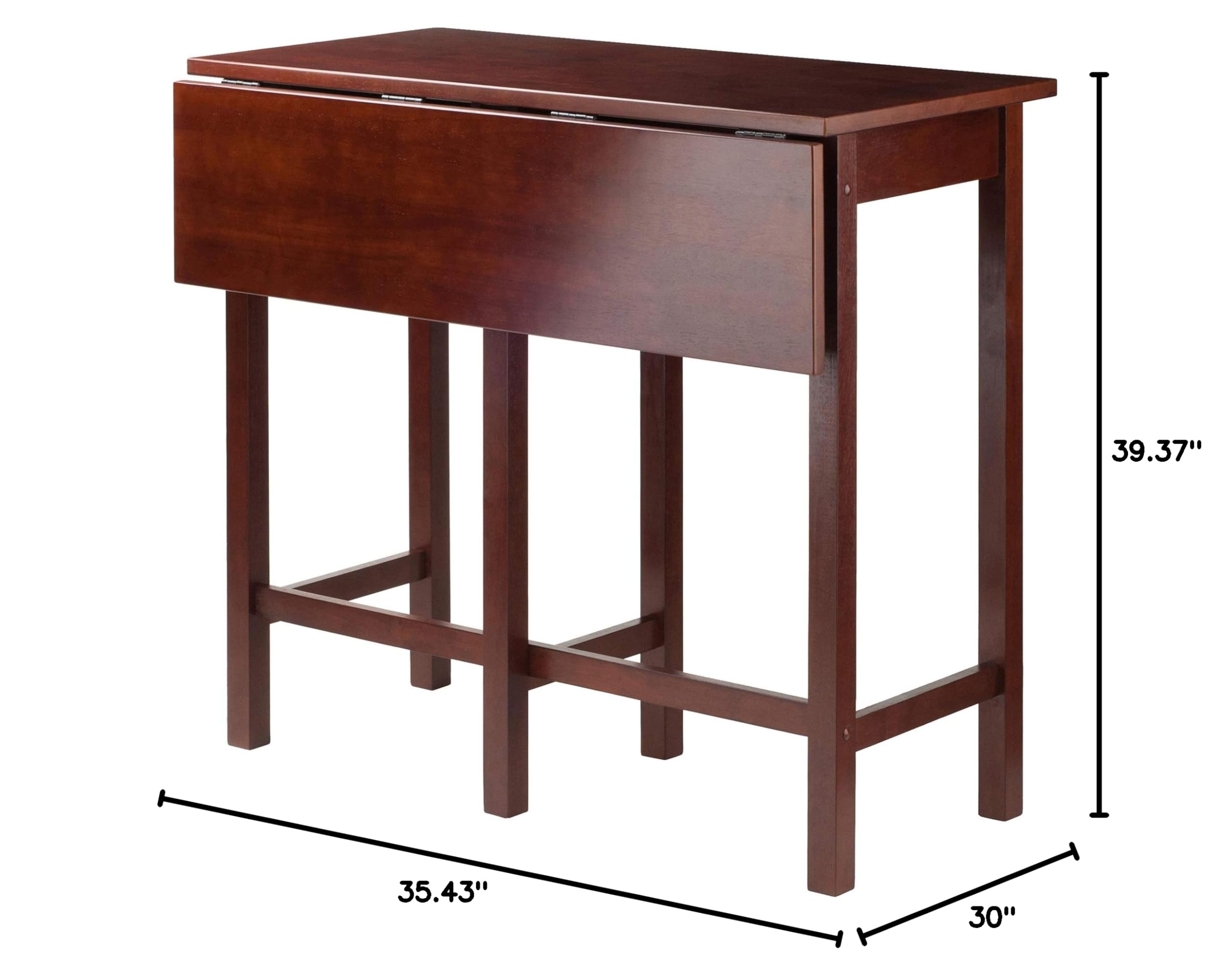 Winsome Lynnwood Walnut Dining Table Set - Modern Wooden Kitchen & Dining Room Furniture for Home Decor