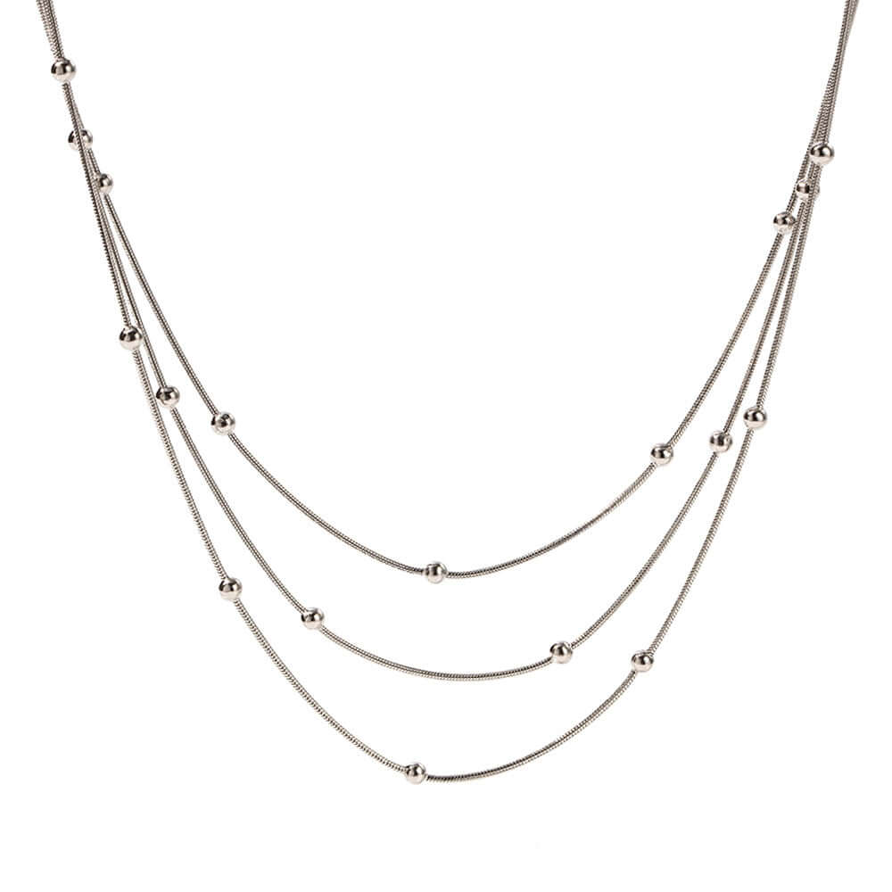 14K Gold Herringbone Beads Chain Necklace for Women - Dainty Layering Jewelry Gift for Her - Perfect for Everyday Wear, Date Night & Special Occasions | JDN6014