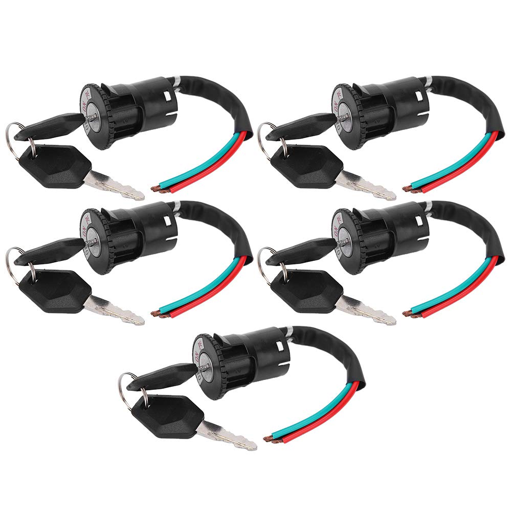 High-Performance Electric Bike Power Supply Lock with 2 Keys - Secure Electronic Lock Switch for E-Bikes (5-Pack) - Ideal for Commuting, Urban Travel & Outdoor Adventures
