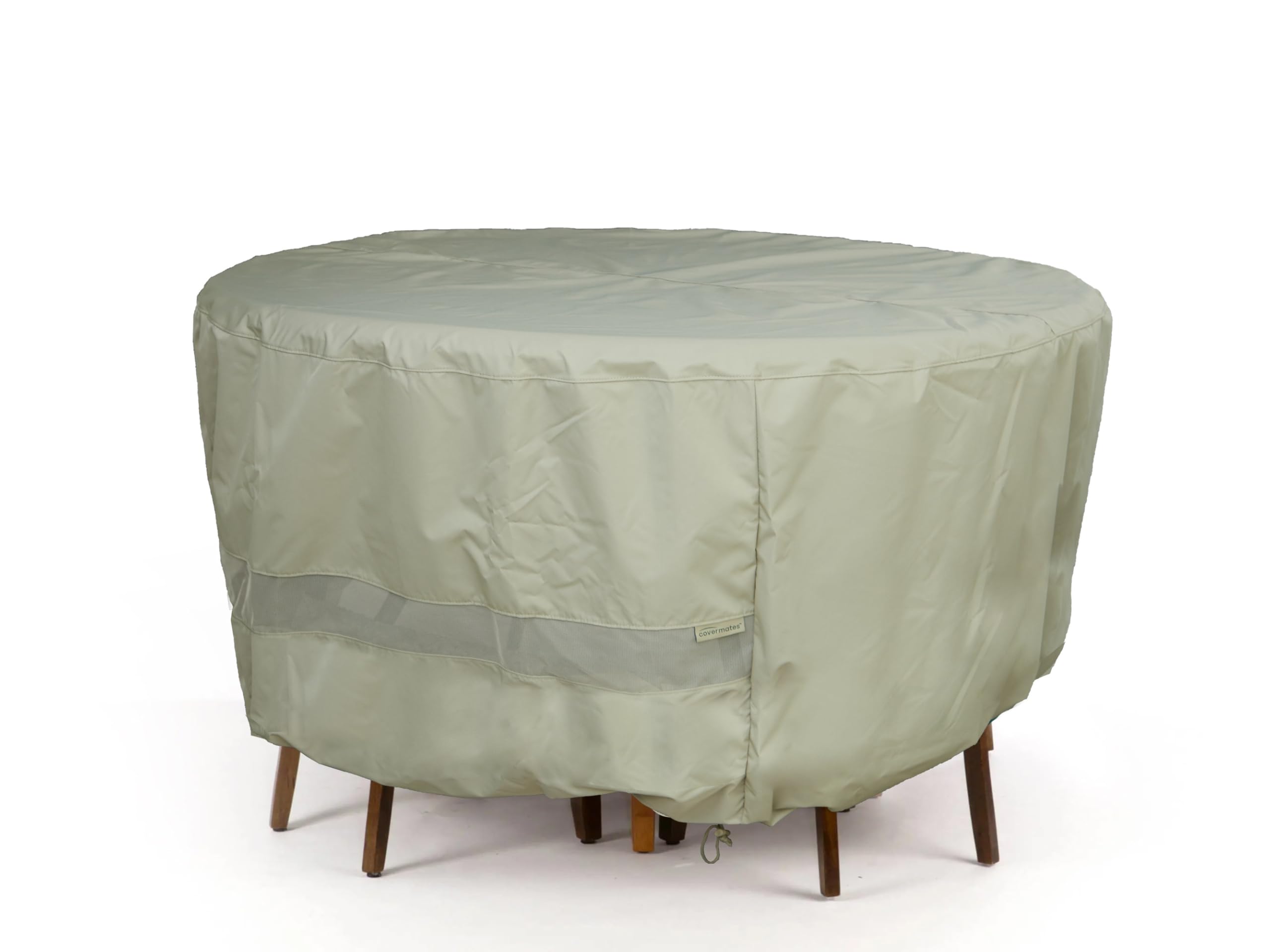 Waterproof Round Dining Table Cover with Mesh Ventilation - 86