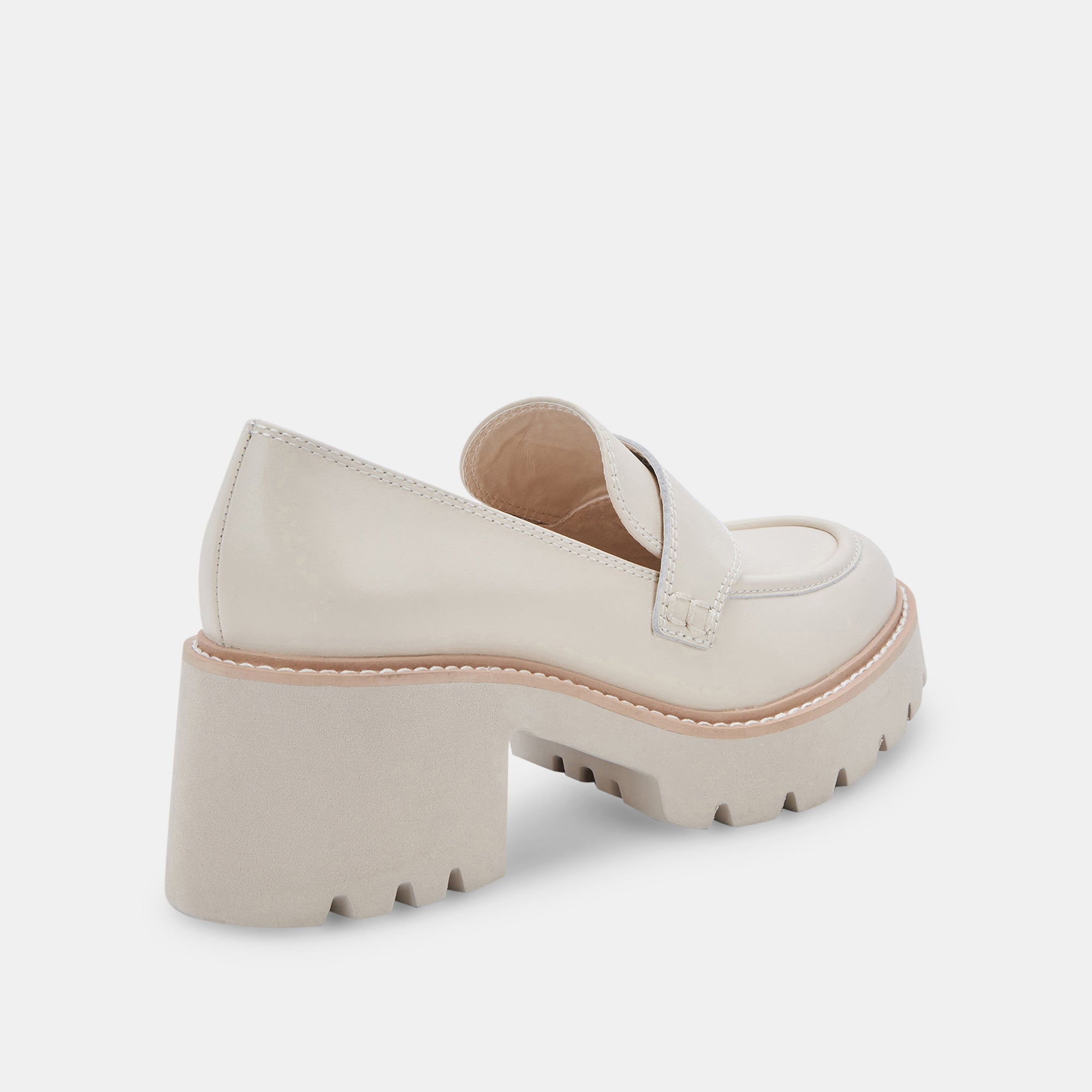 HALONA Women's Ivory Leather Loafers - Comfortable Slip-On Casual Shoes for Work, Office & Everyday Wear