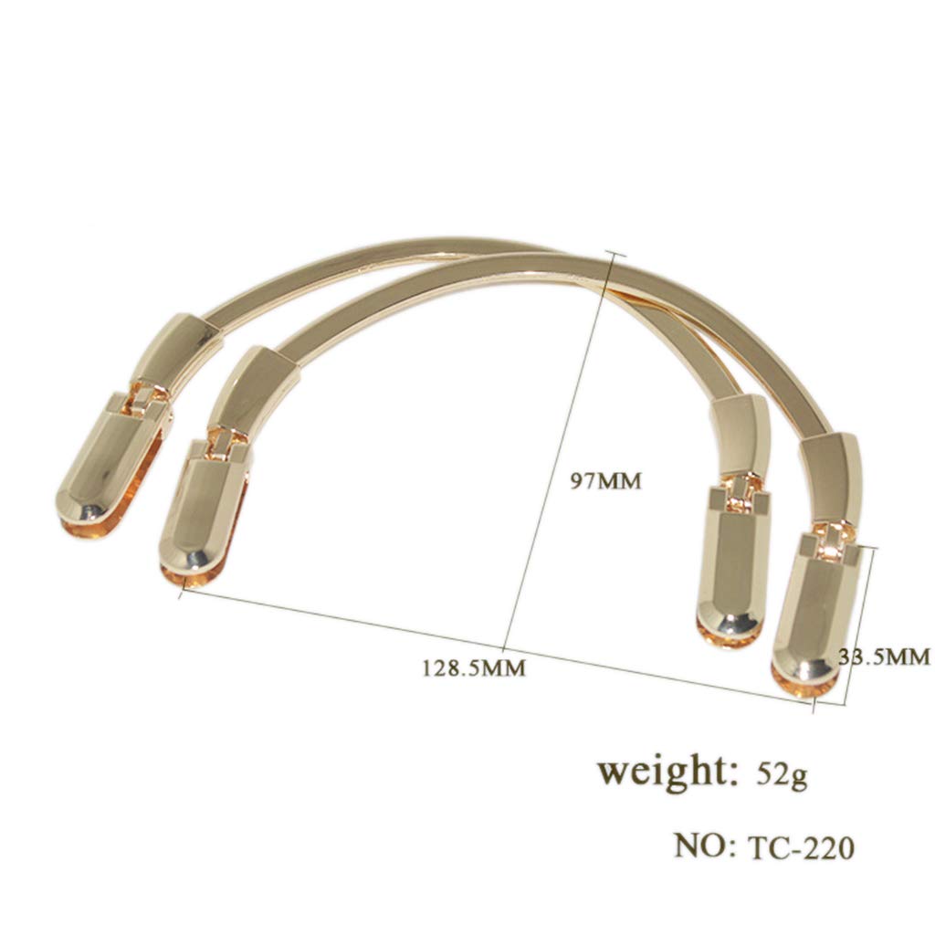 Simdoc 1pc Metal Bag Handle Replacement - Durable Purse Frame & Handbag Handle for DIY Purse Making & Crafting - Perfect for Handbag Repair, Clutch Bags & Leather Craft Projects