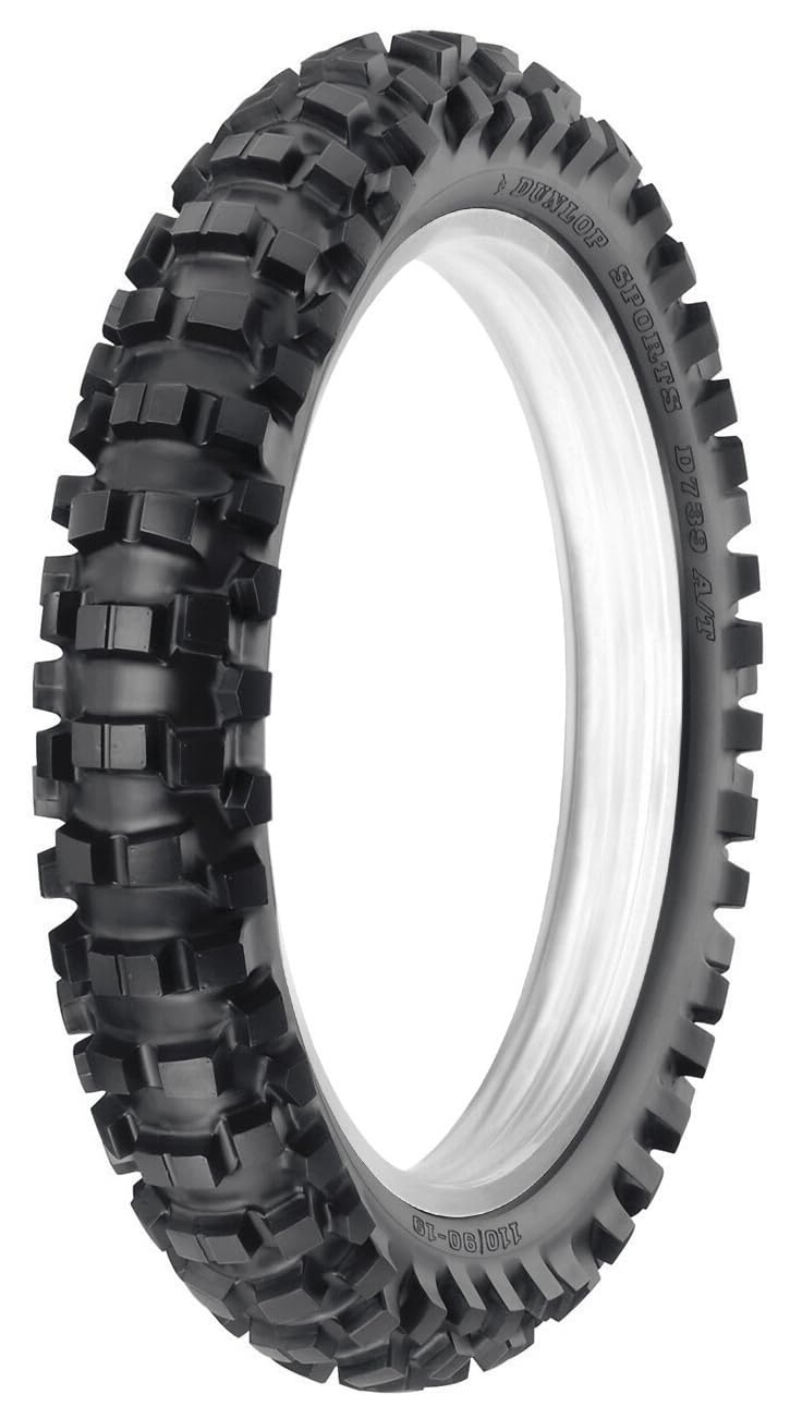 Dunlop D739 A/T Rear Tire 110/100-18 - Hard to Intermediate Terrain Motorcycle Tire for Off-Road & Trail Riding Adventures