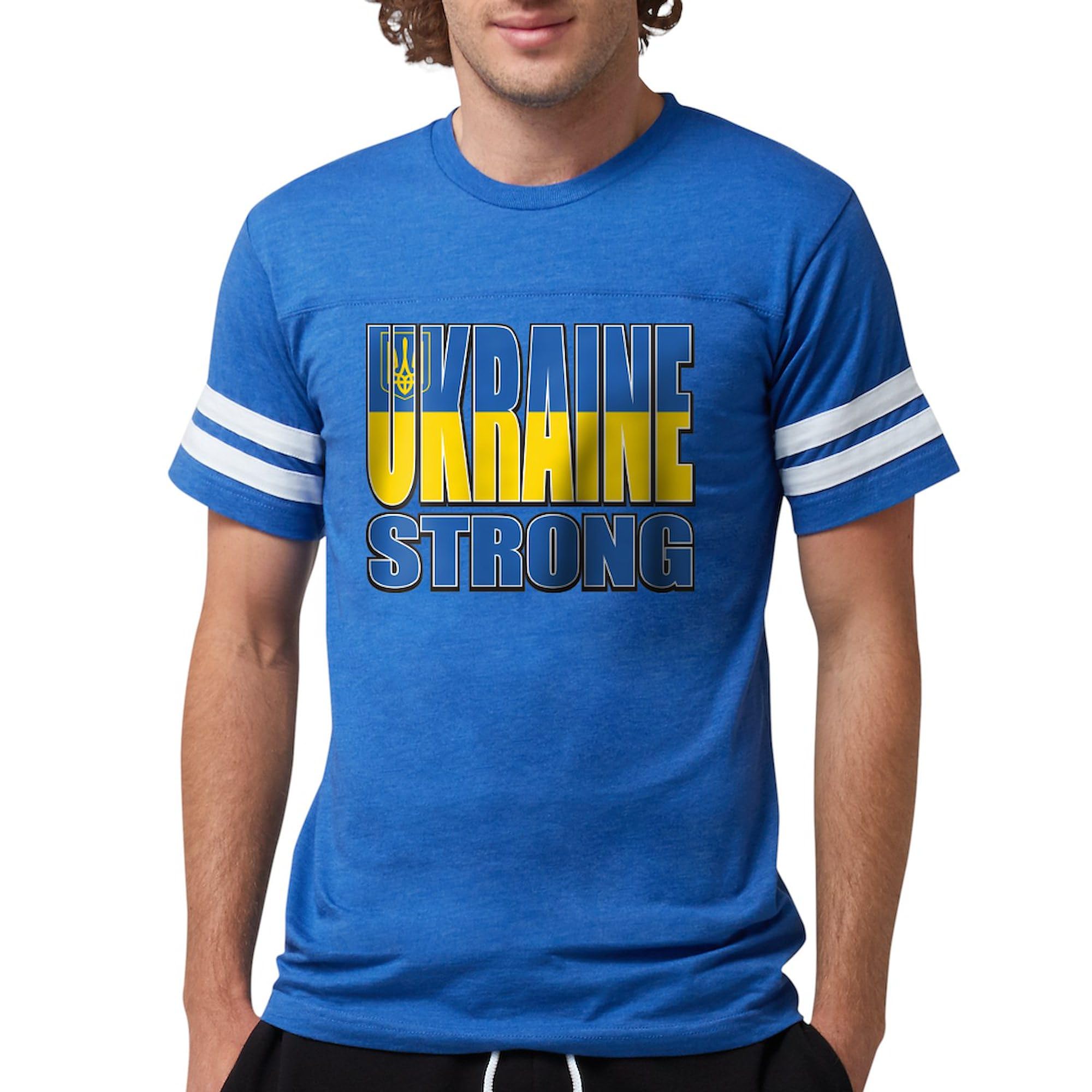 Ukraine Strong Football T-Shirt for Men - Game Day & Support