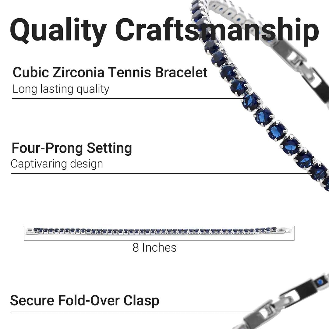 Trendy Cubic Zirconia Tennis Bracelet for Women - 8