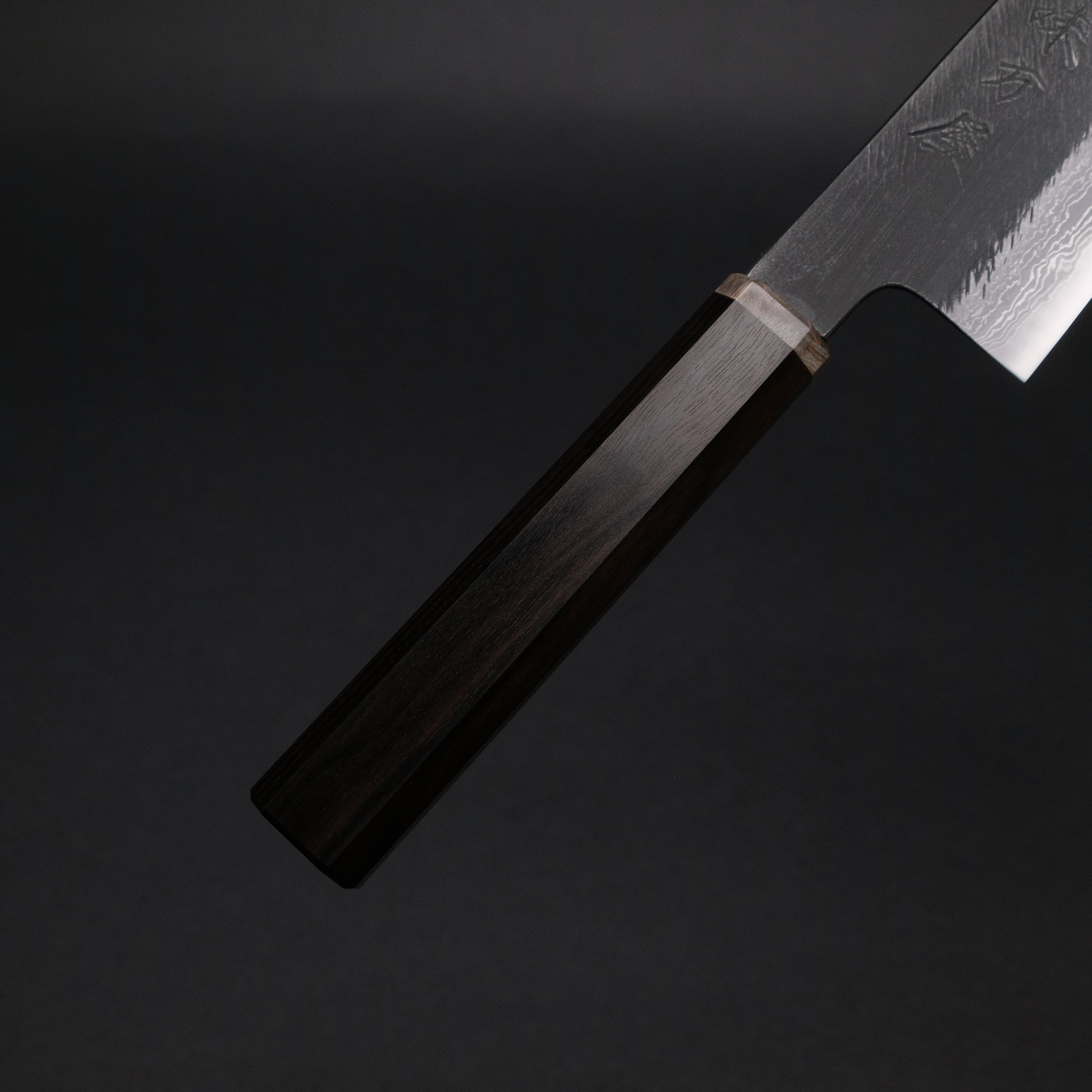 Premium Ajikataya White #2 Matsuba Damascus Gyuto 210mm Chef Knife - Ebony & Stabilized Wood Handle (#12) - Perfect for Sushi, Meat Slicing & Professional Kitchen Use