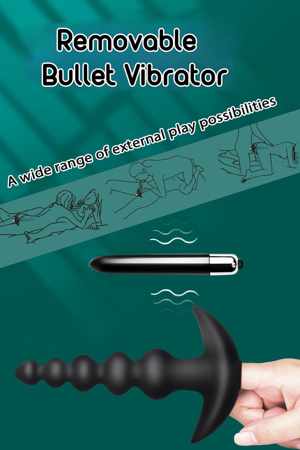 10-Speed Vibrating Anal Plug & Prostate Massager for Men - Remote Control Butt Plug, Anal Beads Adult Toy for Couples & Solo Play - Perfect for Sensual Exploration & Intimate Pleasure