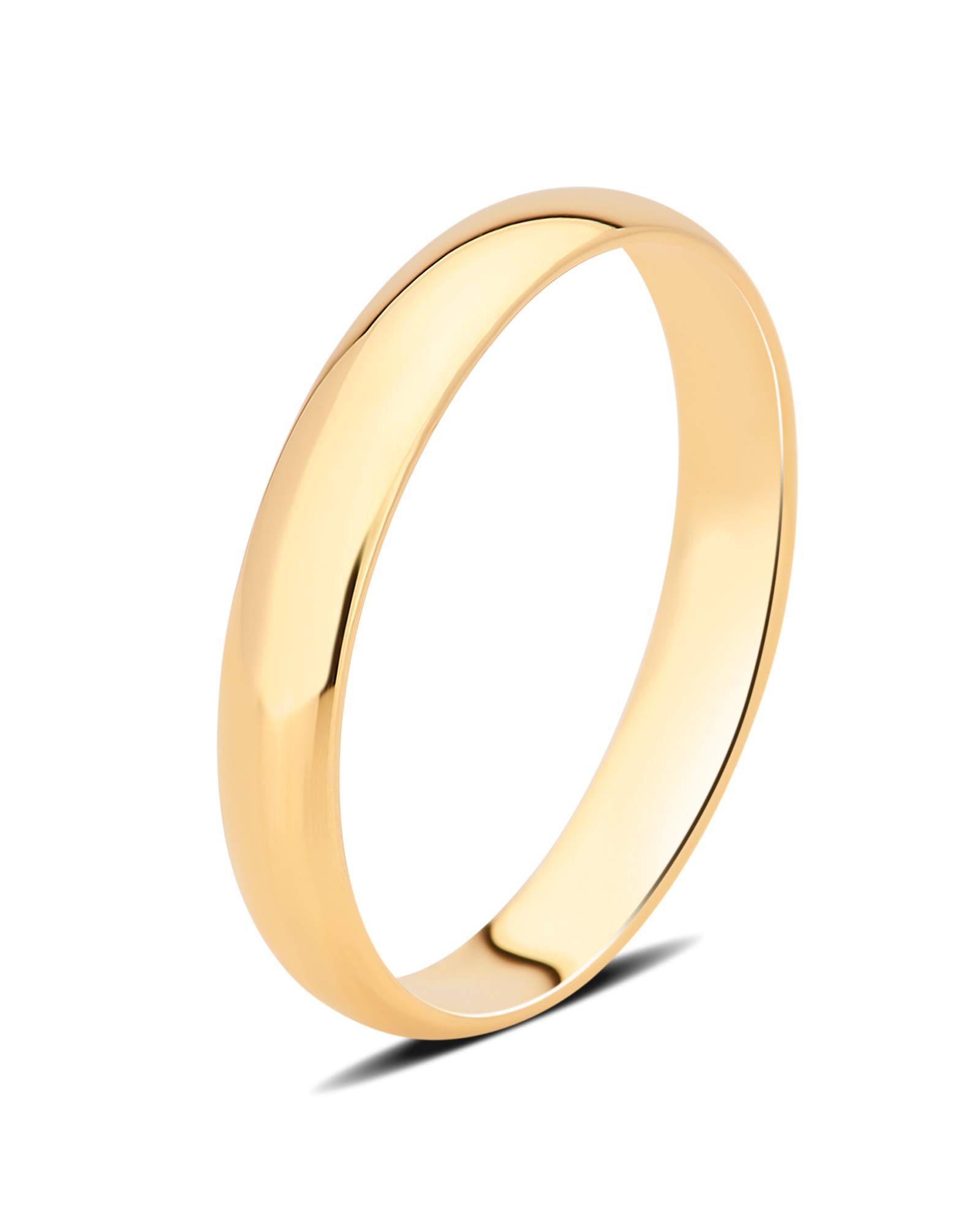 10K Solid Gold Comfort Fit Wedding Band - 2MM to 8MM High Polished Unisex Ring for Men & Women | Elegant Plain Design in White Gold & Yellow Gold | Perfect for Anniversaries, Engagements & Daily Wear | Gift Box Included