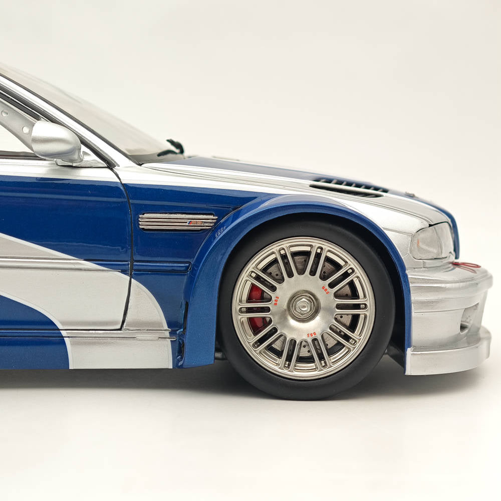 1/18 Scale BMW M3 GTR E46 2001 Diecast Model Car - Need for Speed Edition - Collectible Metal Alloy Racing Vehicle for Display & Gift - Perfect for Car Enthusiasts, Model Collectors, and Home/Office Decoration