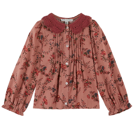 Emile & Ida Crochet Blouse for Women - Elegant Lace Top, Size 2-8A - Perfect for Summer, Beach, and Boho Fashion Outfits