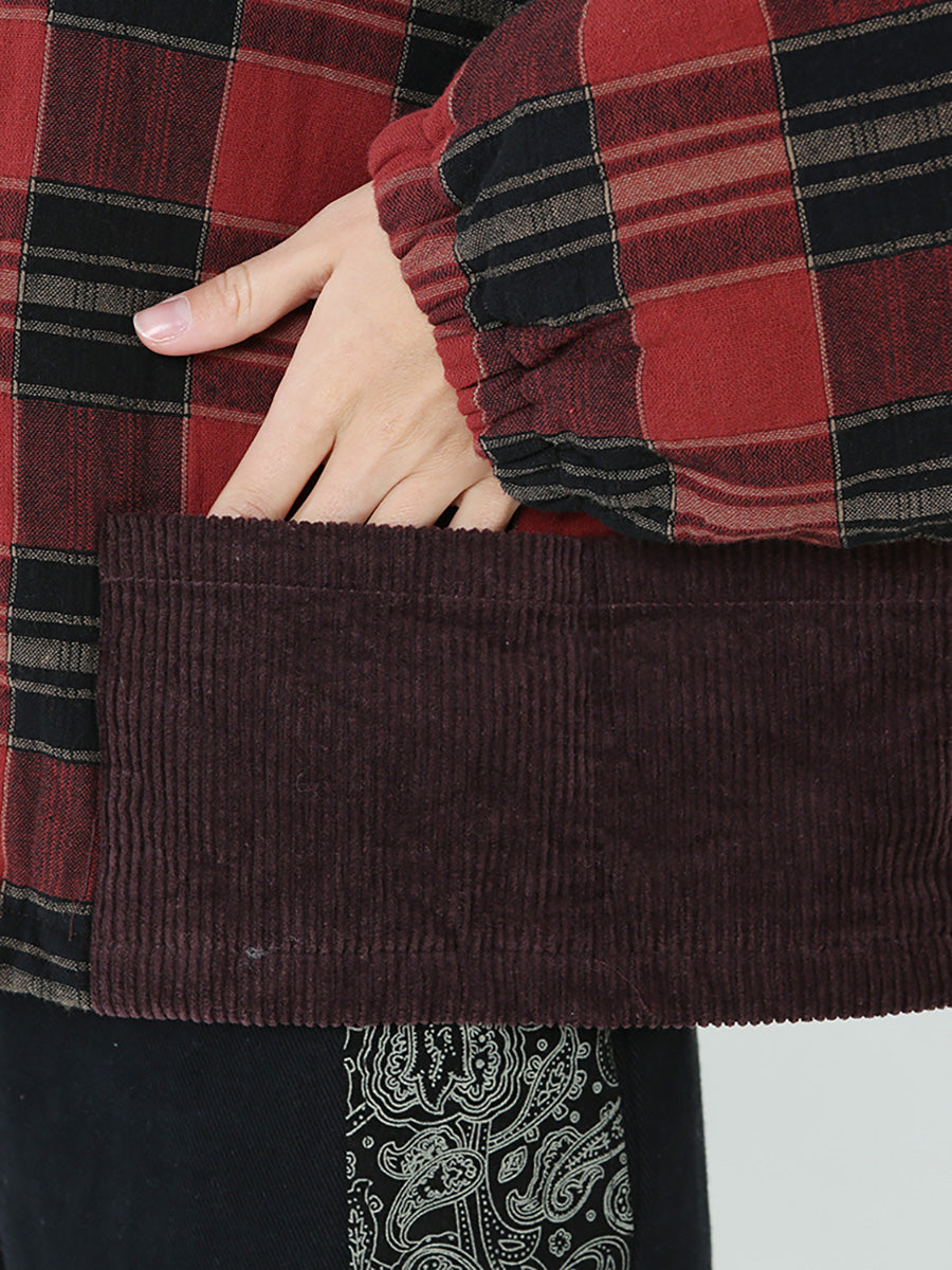 Plus Size Women's Loose Casual Plaid Coat for Spring & Winter - Sizes M to 2XL | Perfect for Office, Travel & Everyday Wear