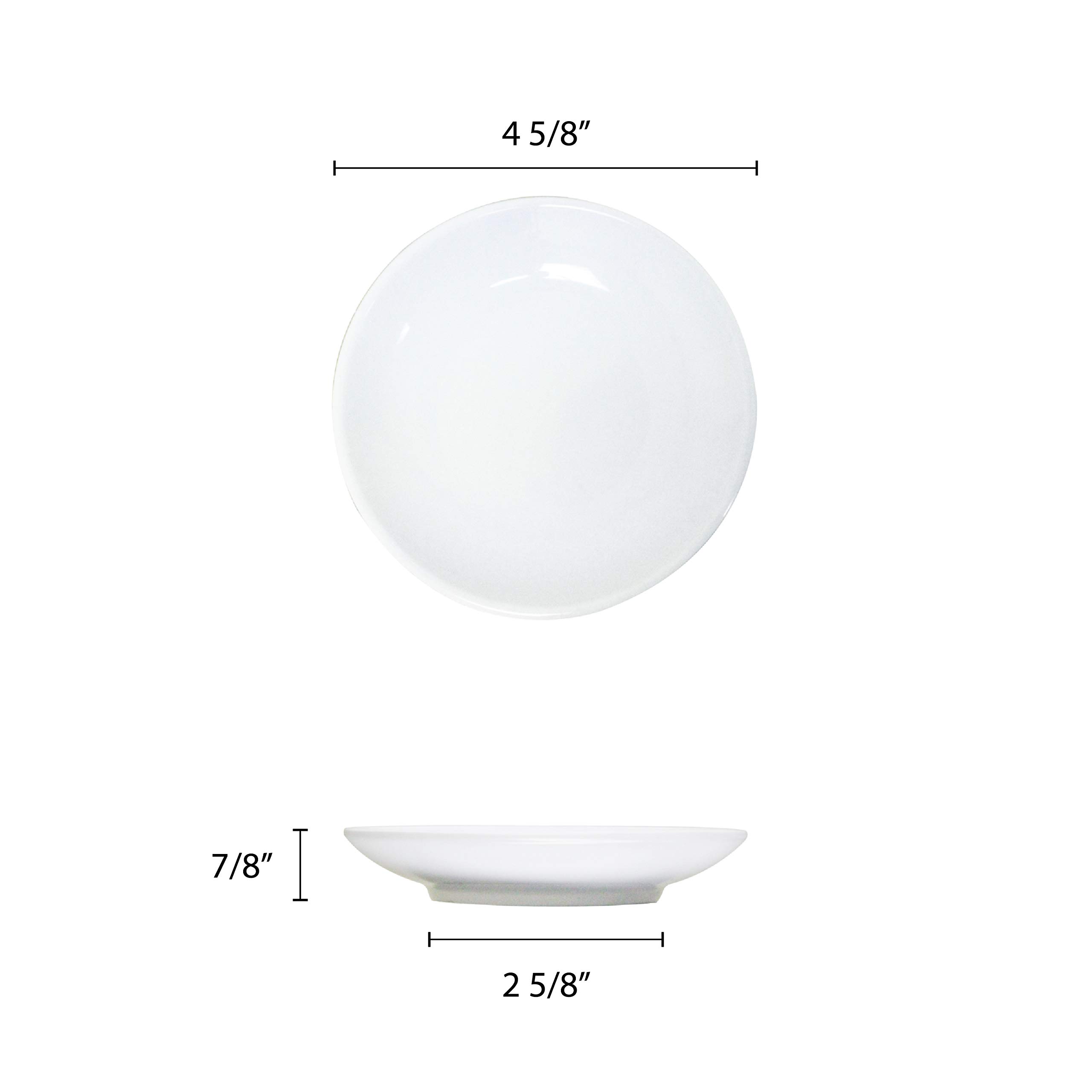 Premium Melamine Dinnerware Set - 4 oz Small Plates (4.5 Inch), Pack of 12 - Durable & Lightweight for Outdoor Dining, Picnics, Camping and Party Serving