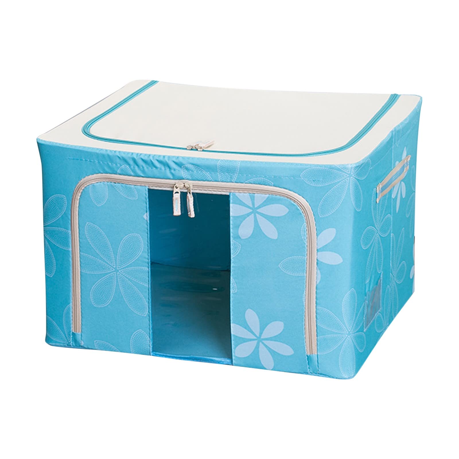 KSHQU Large Clear Storage Bags - Foldable Clothes & Toy Organizer Boxes for Home, Travel & Office | Durable Oxford Fabric Storage Solutions
