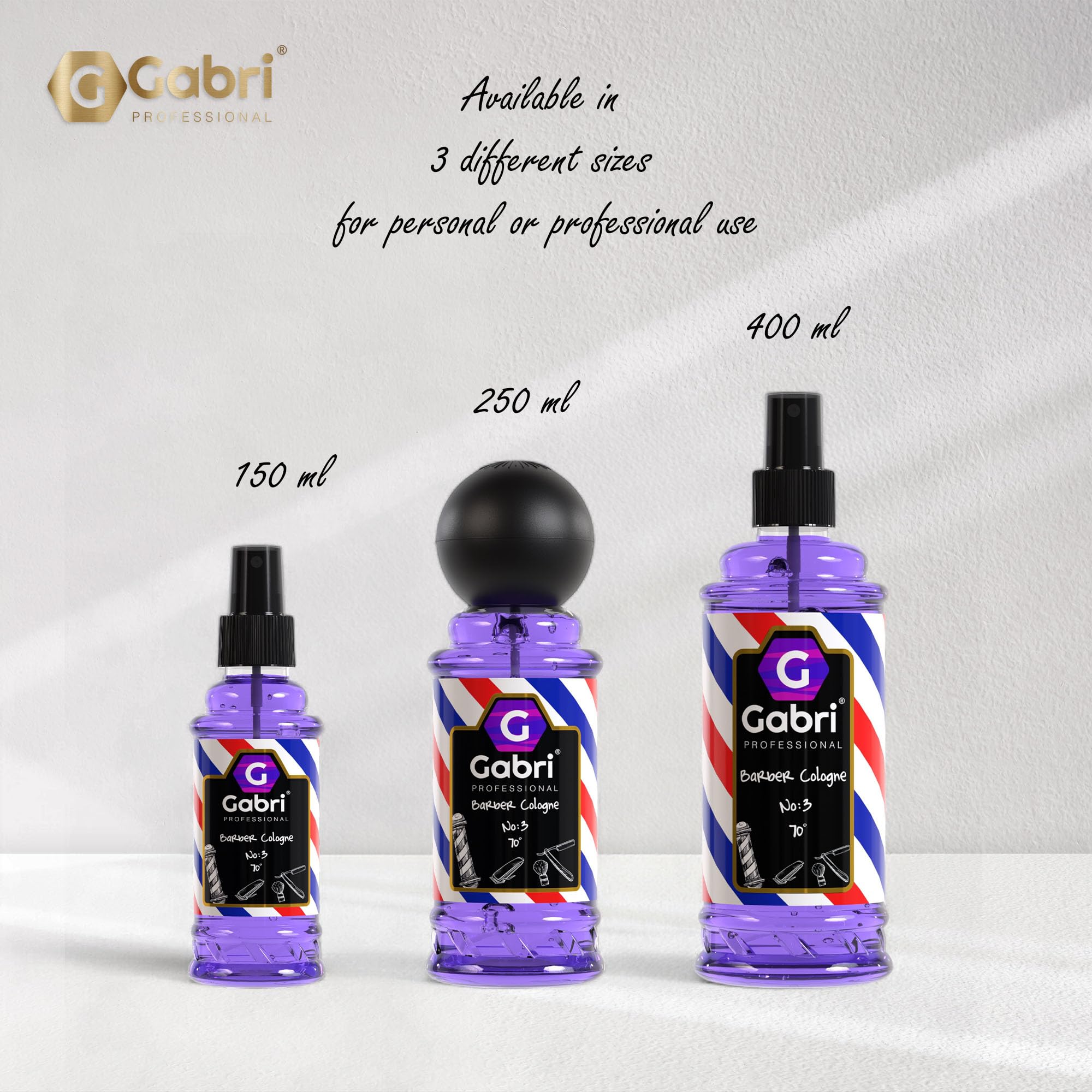 Premium Gabri Men's Cologne 250ml - Eau De Cologne & Aftershave with Vanilla, Tonka Bean & Frankincense - Barber Shop Scent for Relaxation & Refreshment - Perfect for Daily Wear, Special Occasions & Gifting